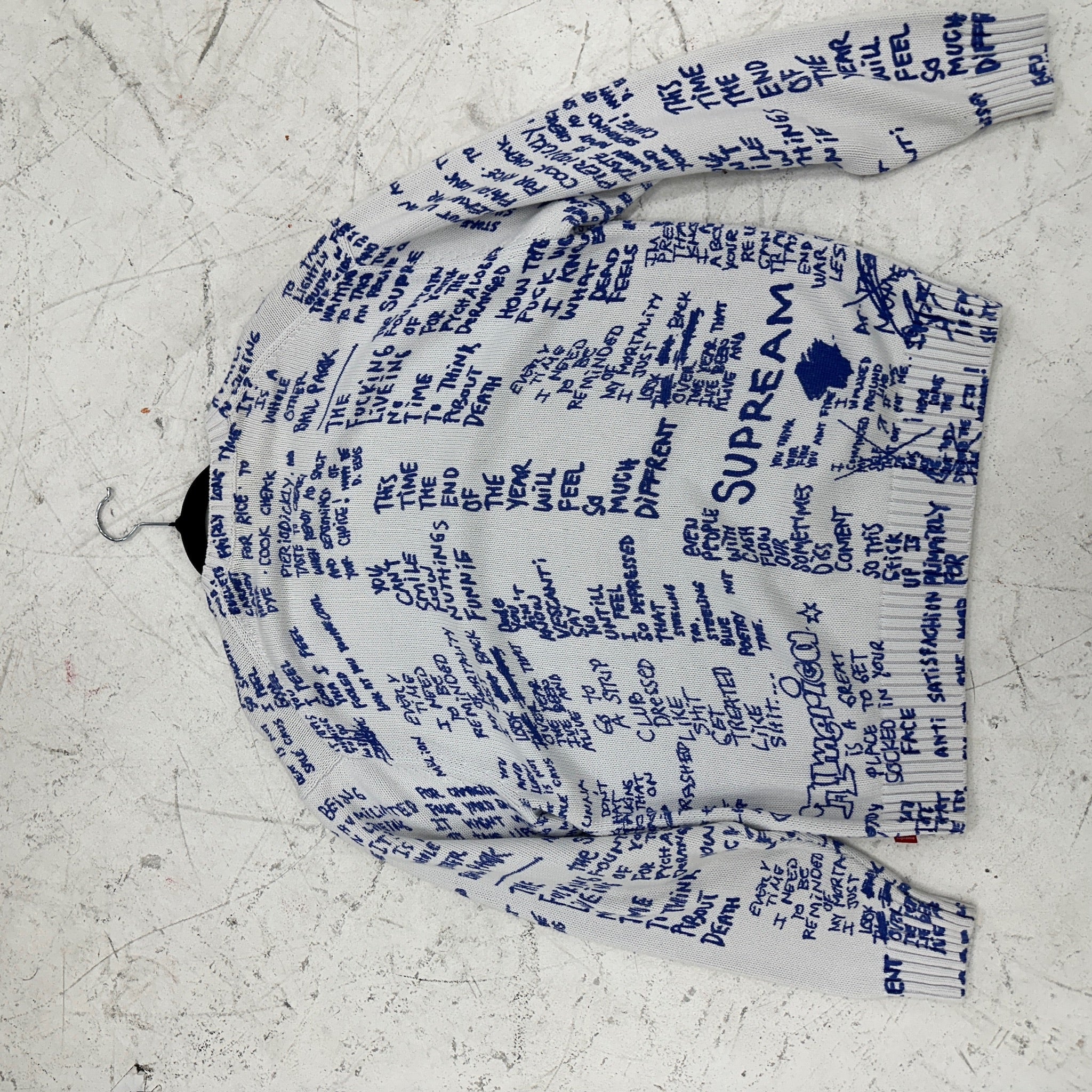 Supreme Gonz Poem Sweater White Size M