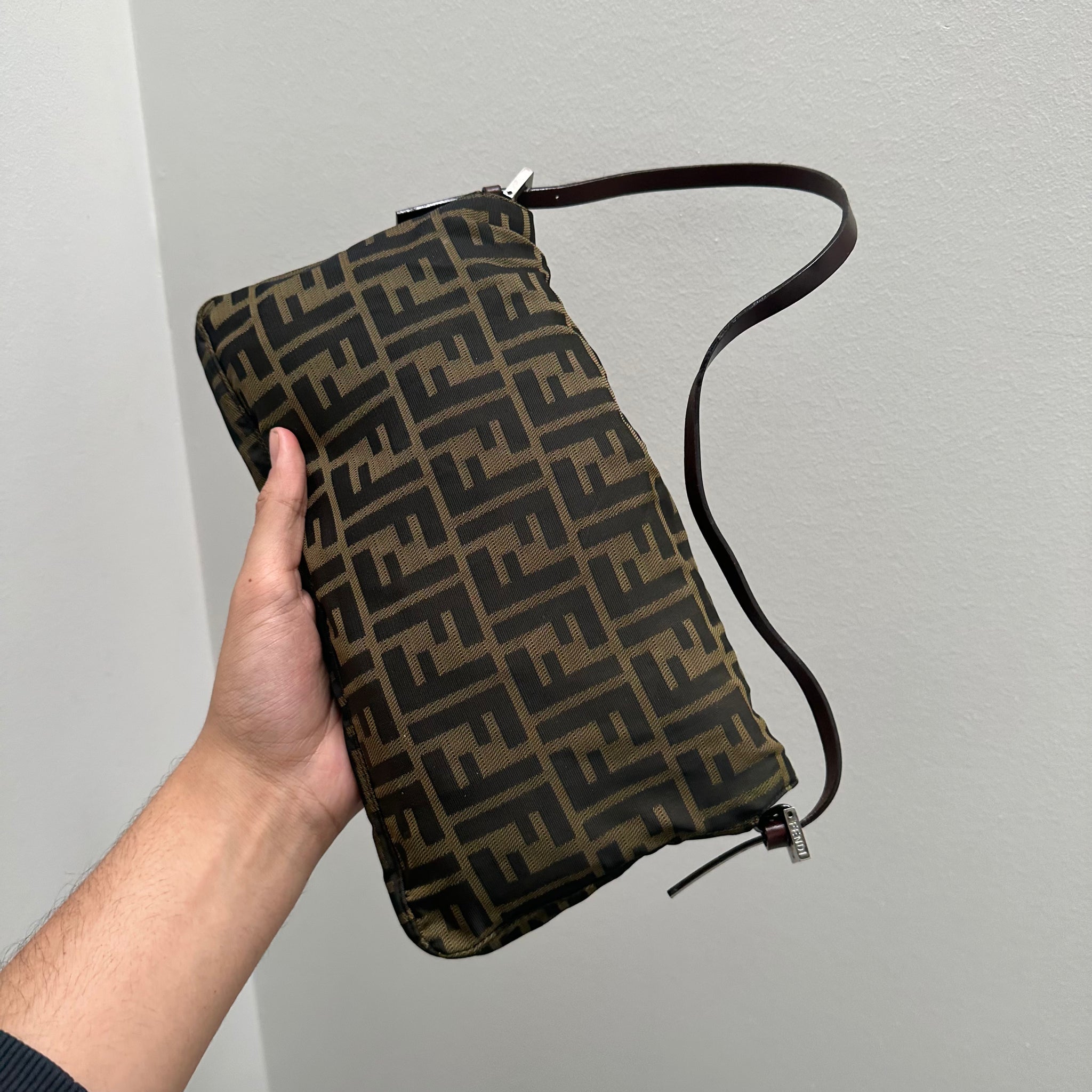 Fendi Zucca Baguette Pochette Bag