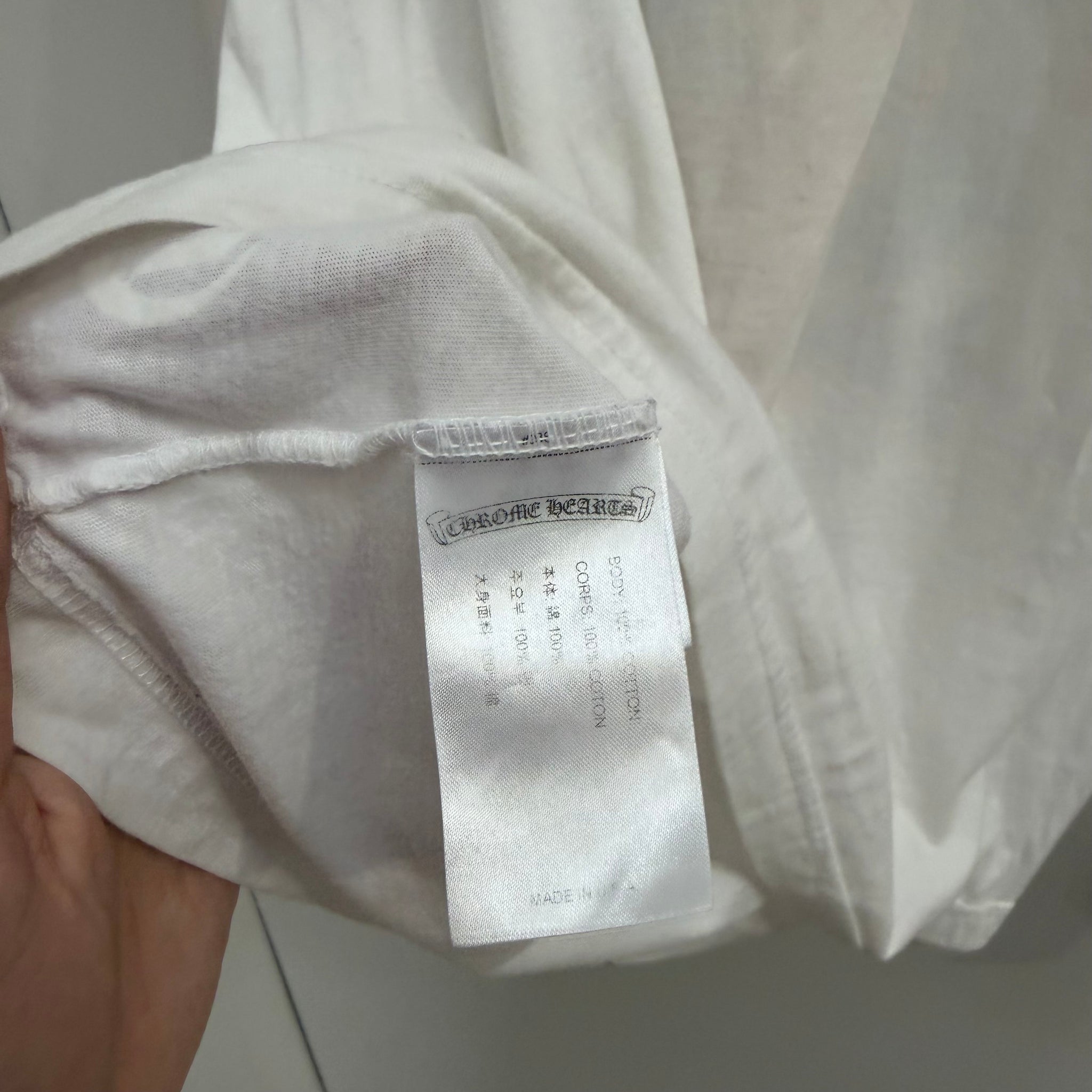 Chrome Hearts Multicolour Logo White Long Sleeve T Shirt (Size M)