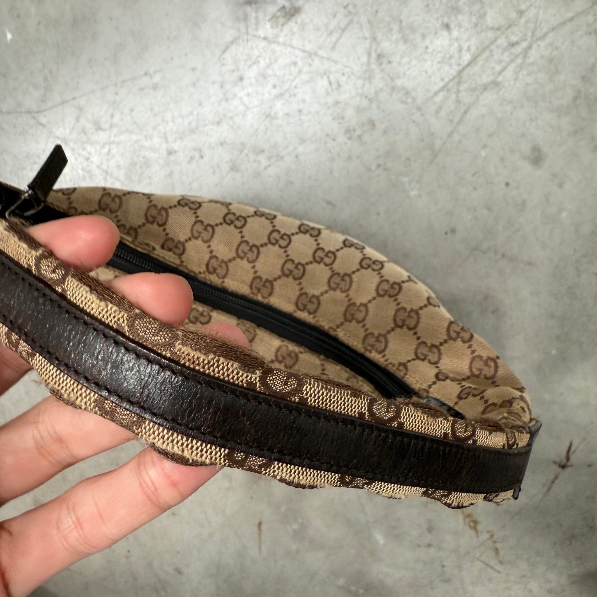 Gucci Brown GG Canvas Shoulder Bag Beige