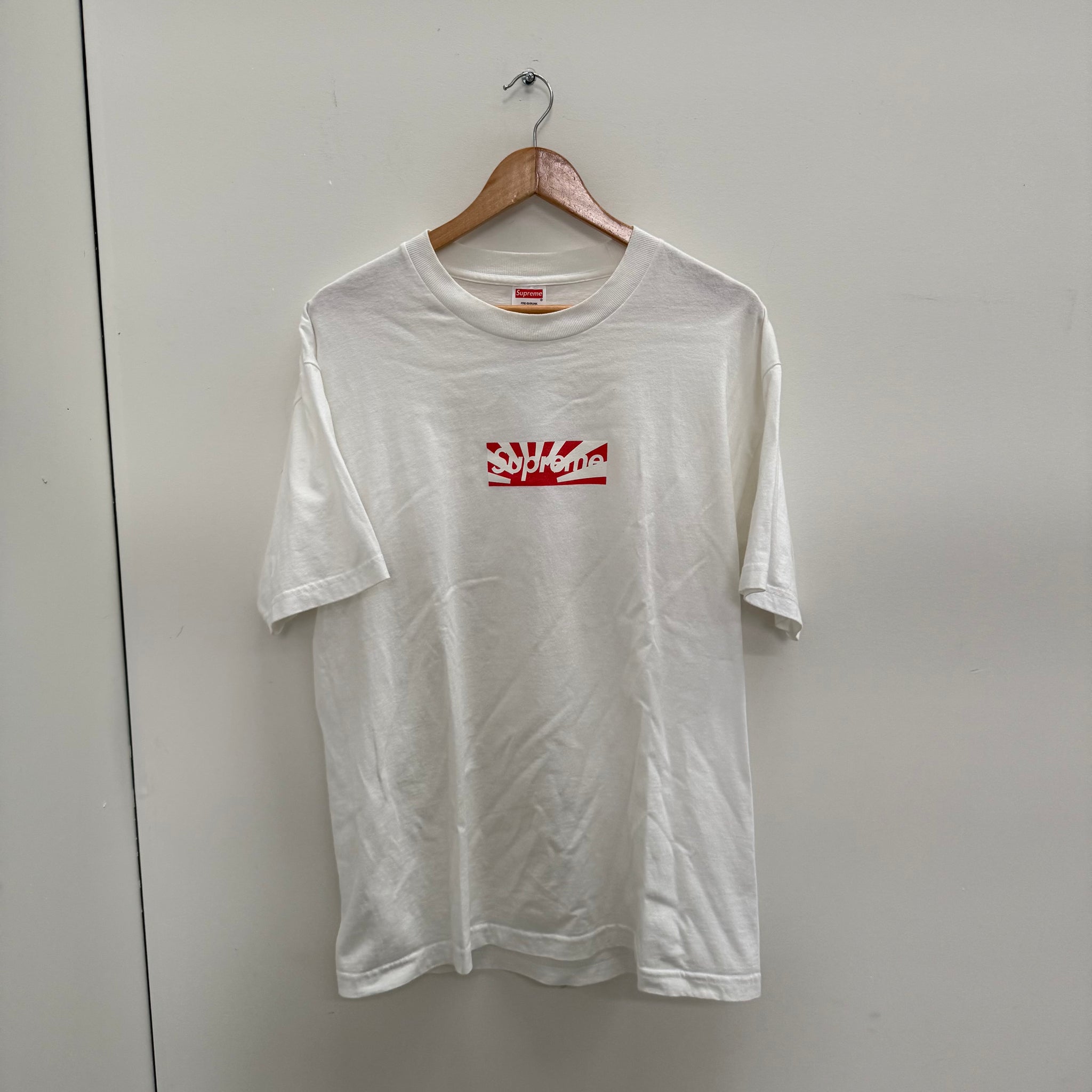 Supreme Japan Box Logo T Shirt White (Size L)