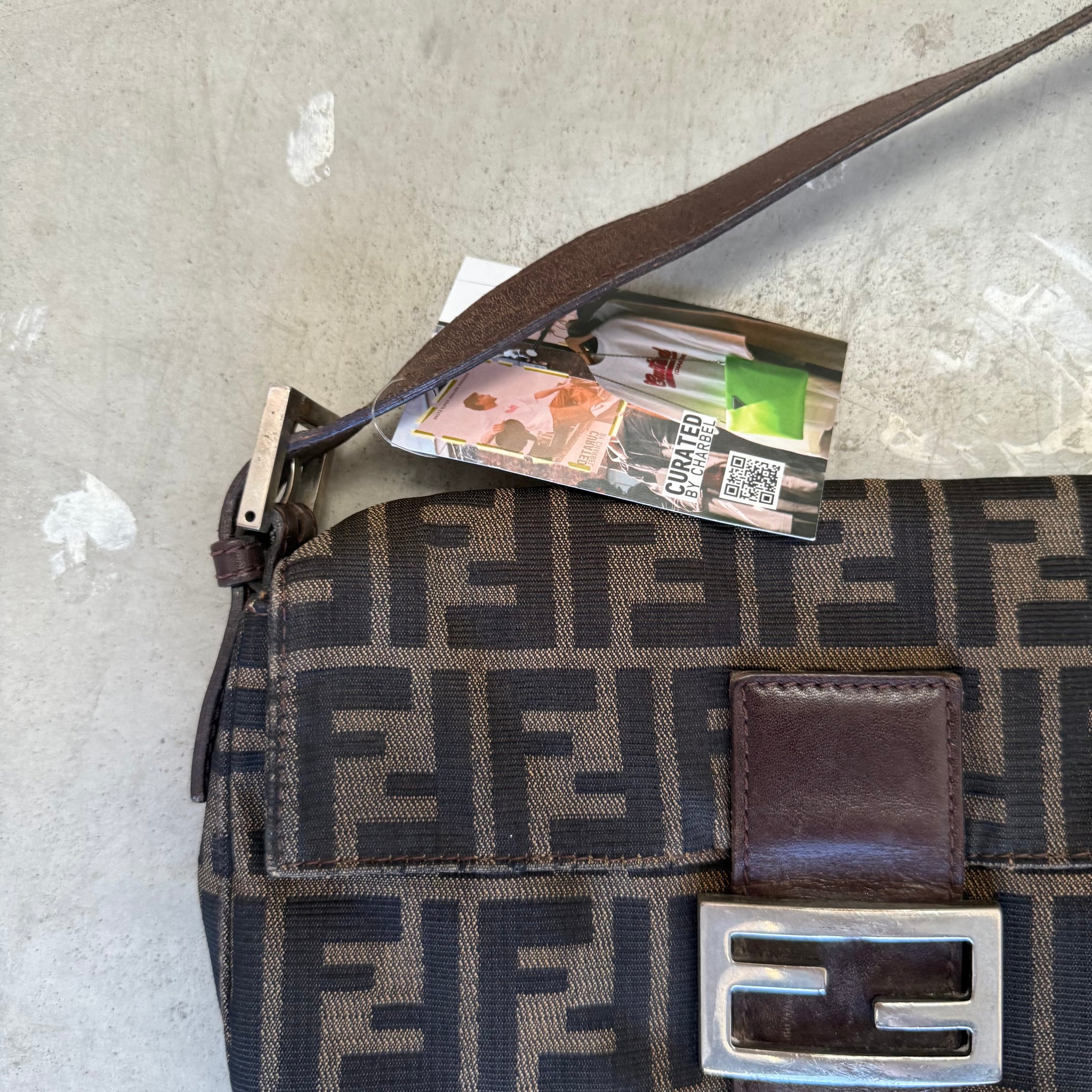 Fendi Zucca Print Baguette Bag