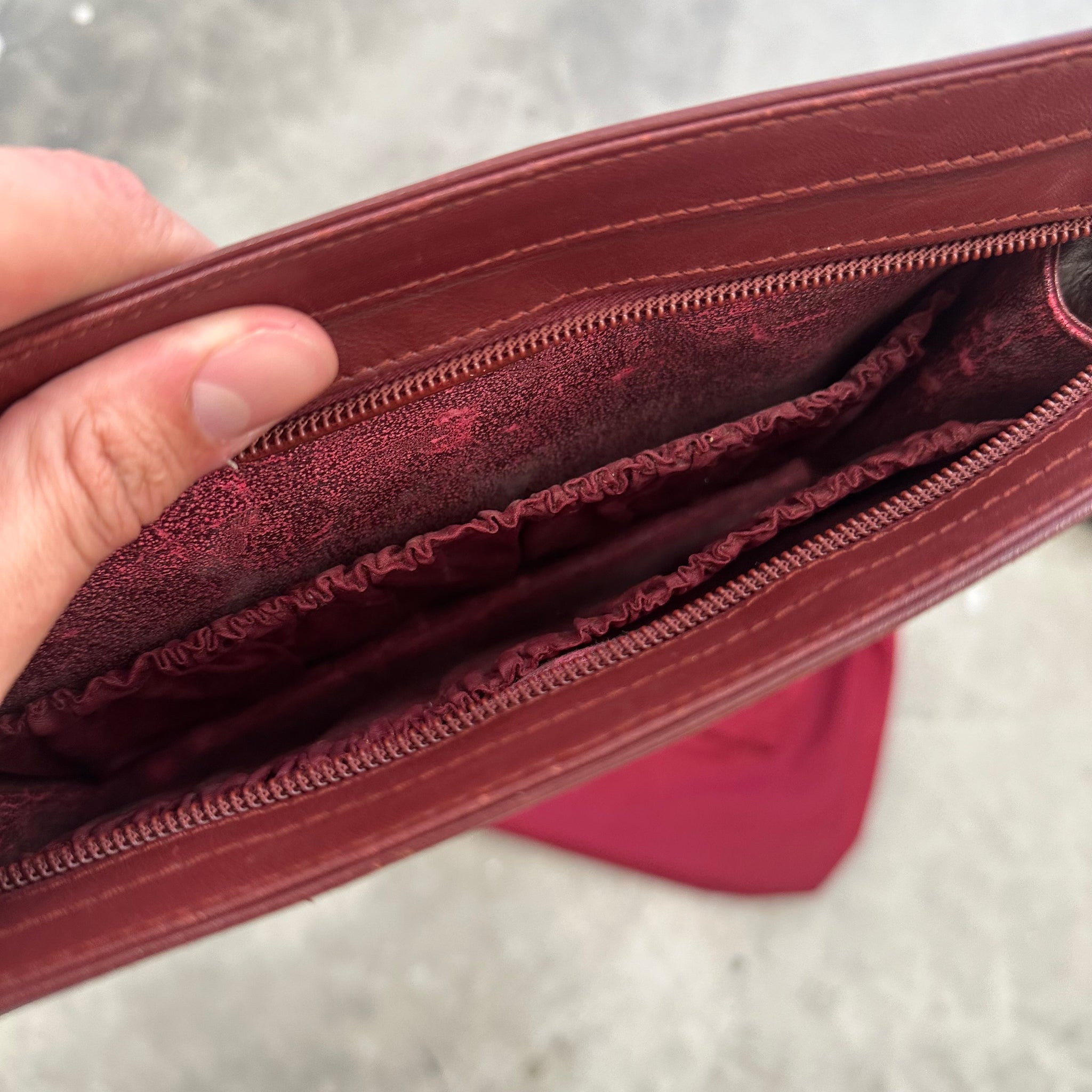 Cartier Vintage Leather Logo Clutch