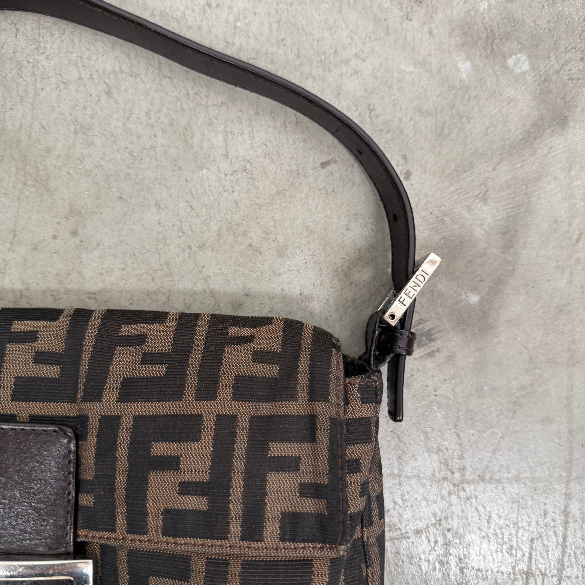 Fendi Zucca Print Baguette Bag