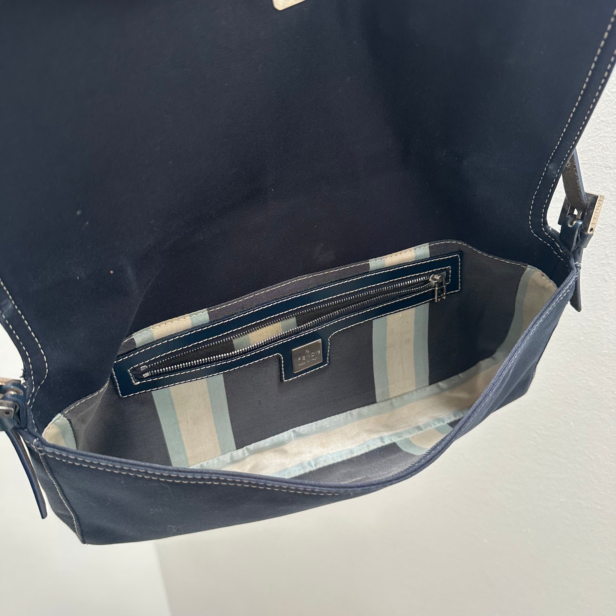 Fendi Denim Shoulder Bag Dark Navy