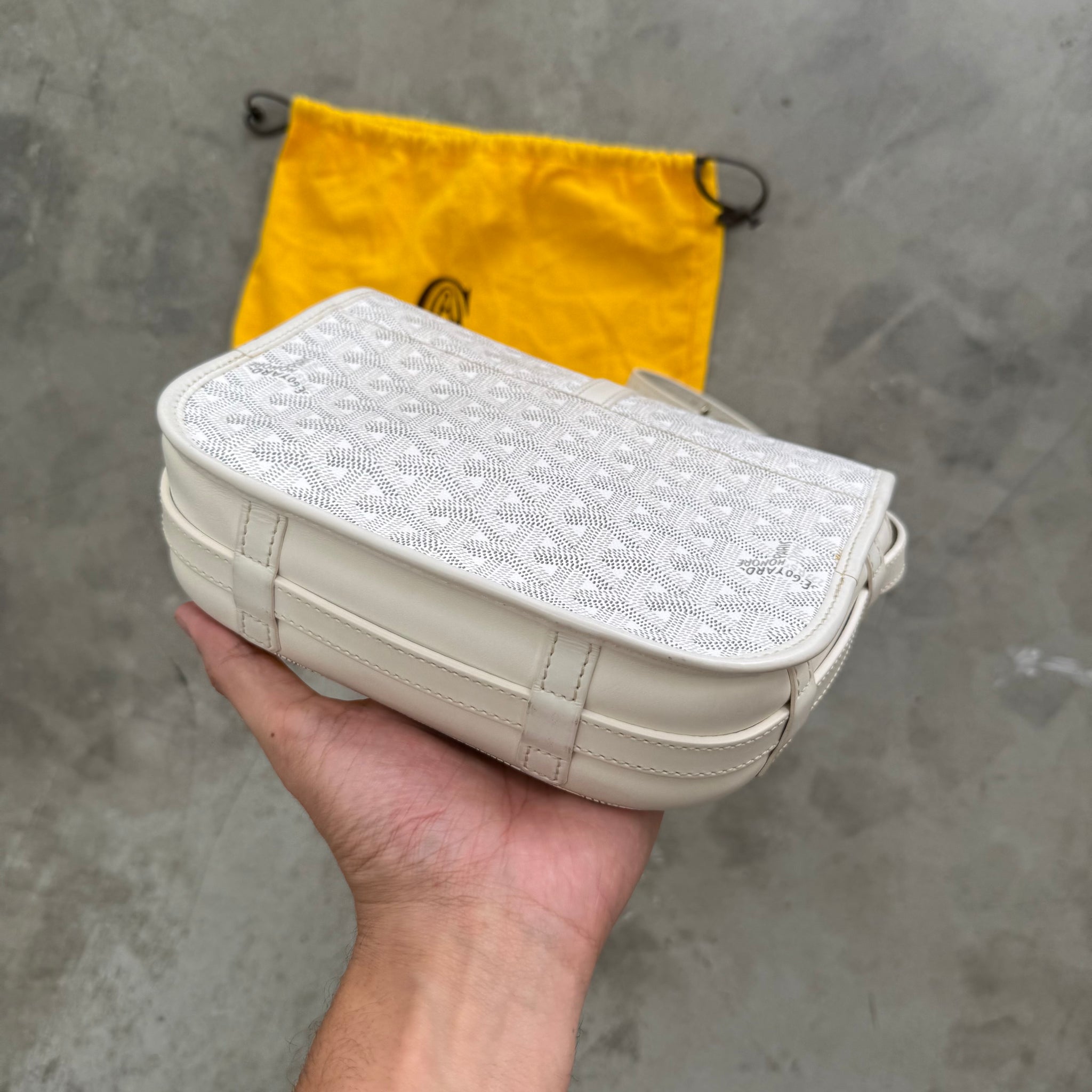 Goyard Belvedere PM Messenger Bag White