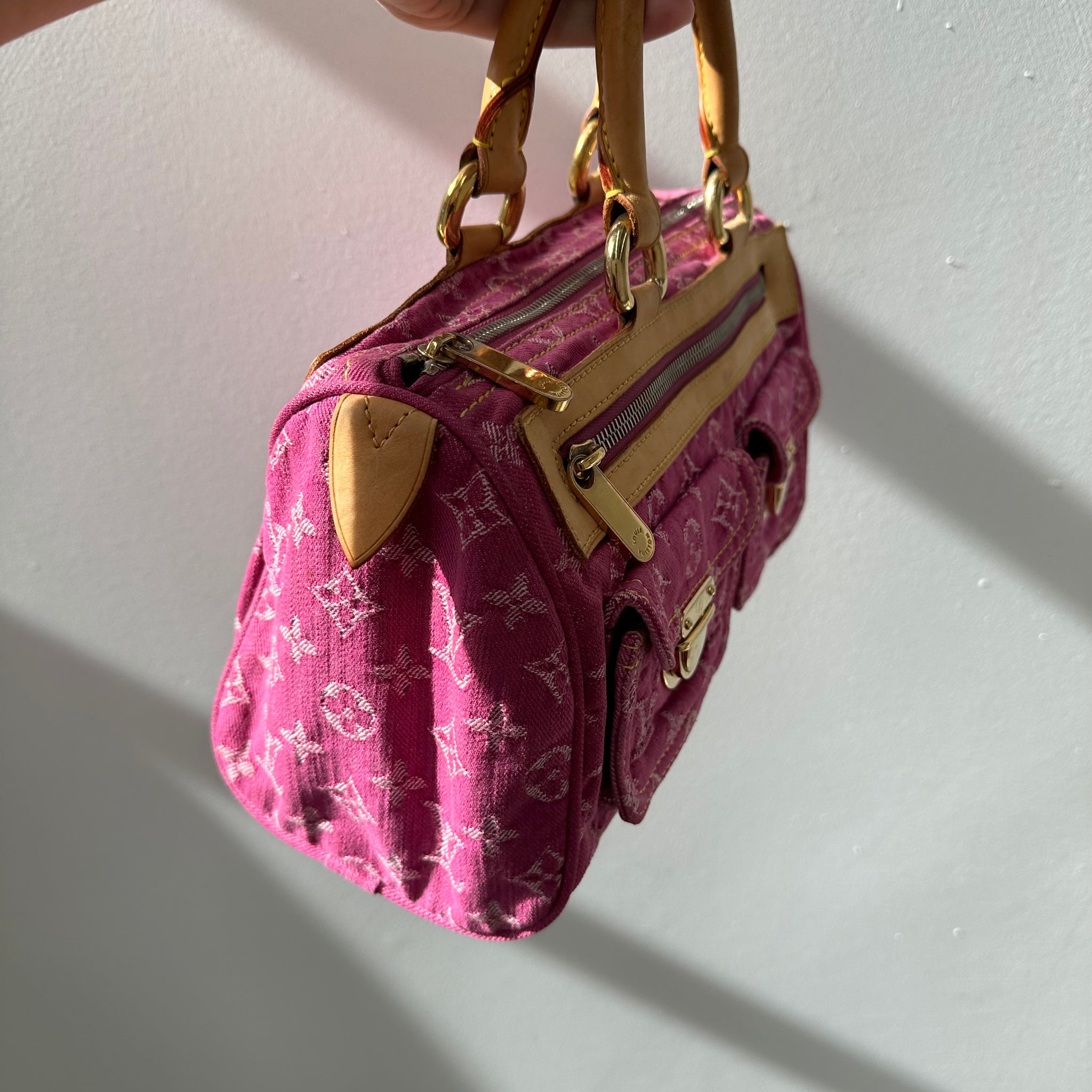 Louis Vuitton Pink Denim Monogram Denim Neo Speedy Bag