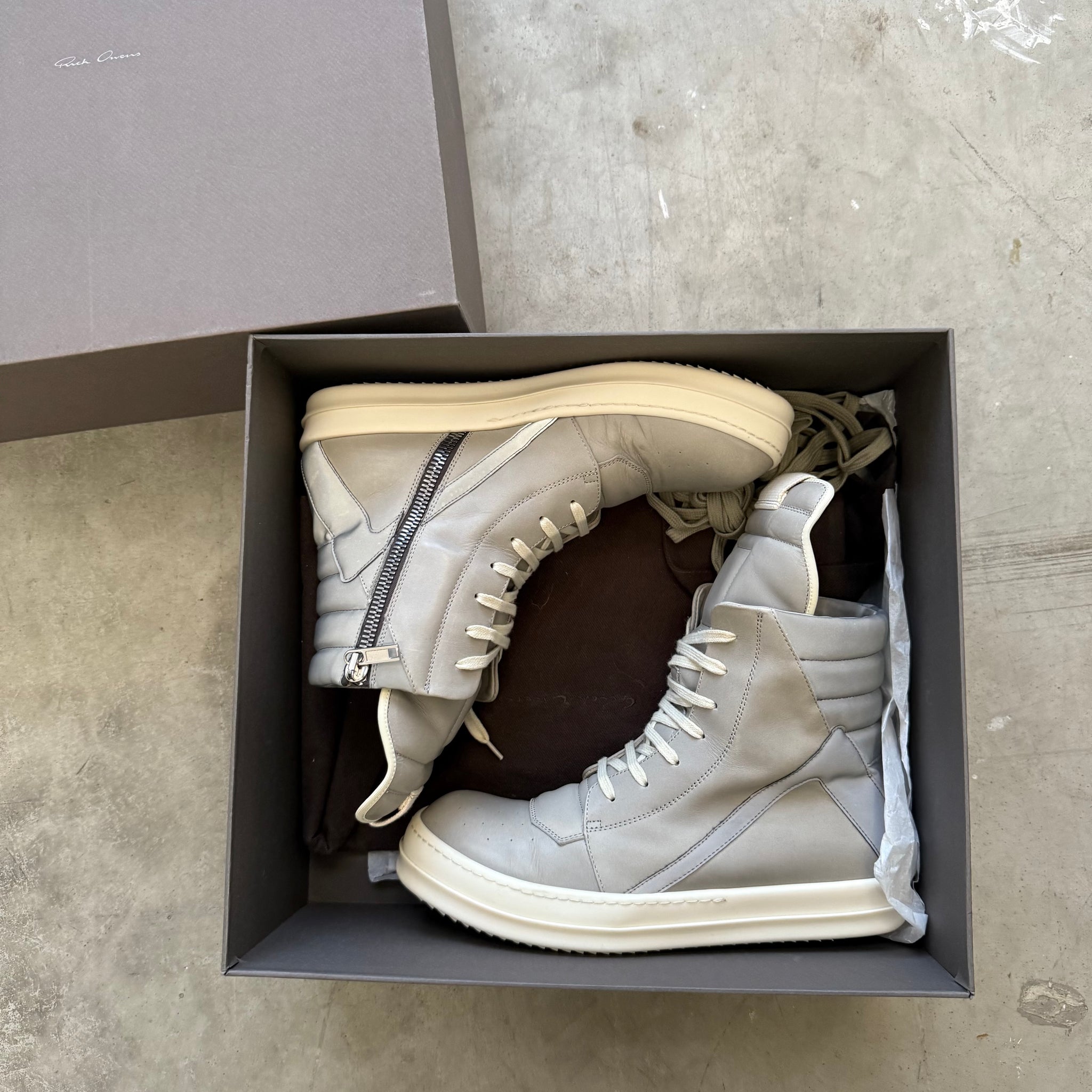 Rick Owens Geobasket Reflective Sneaker Grey (US10/43)