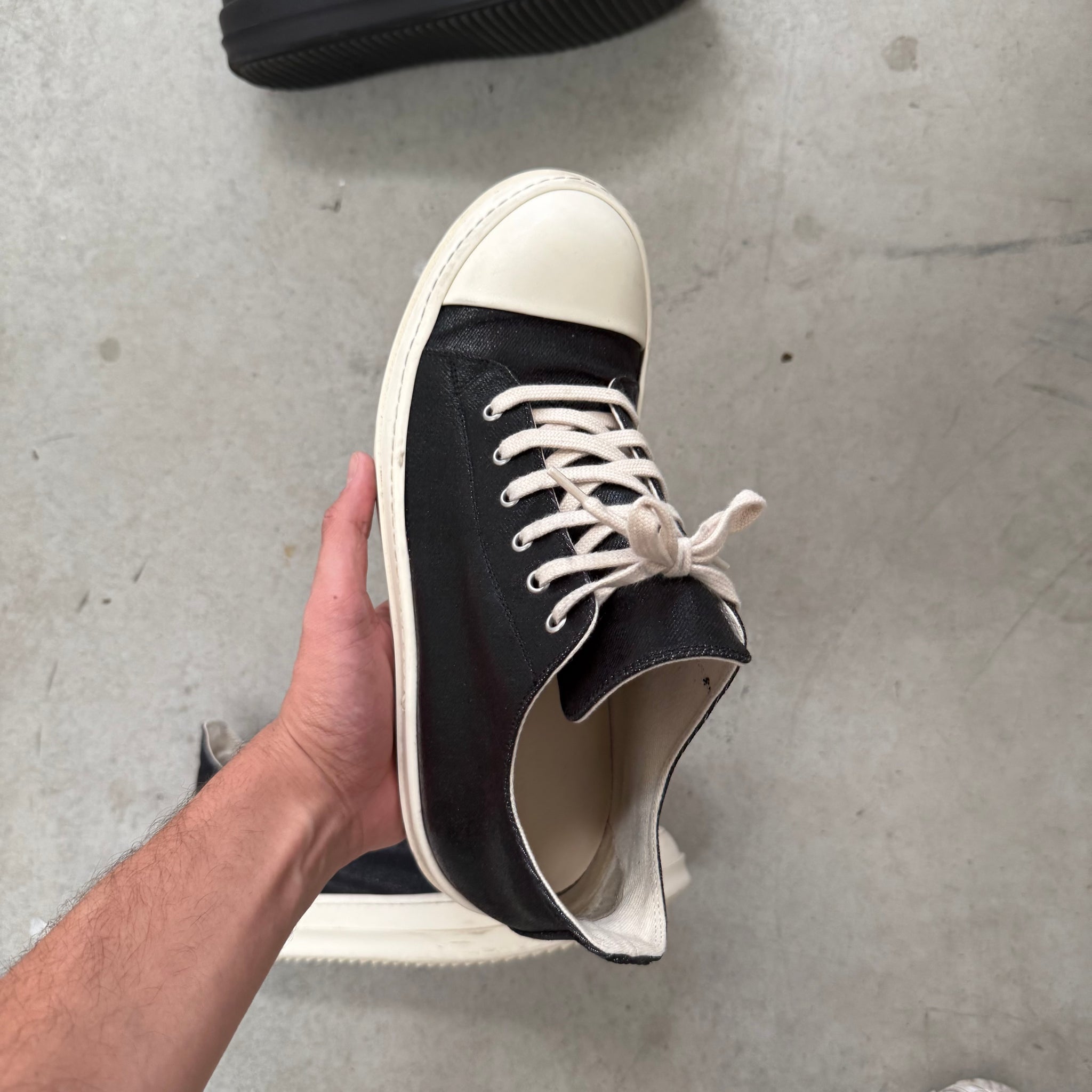 Rick Owens DRKSHDW Ramones Denim Low Sneakers (EU45)