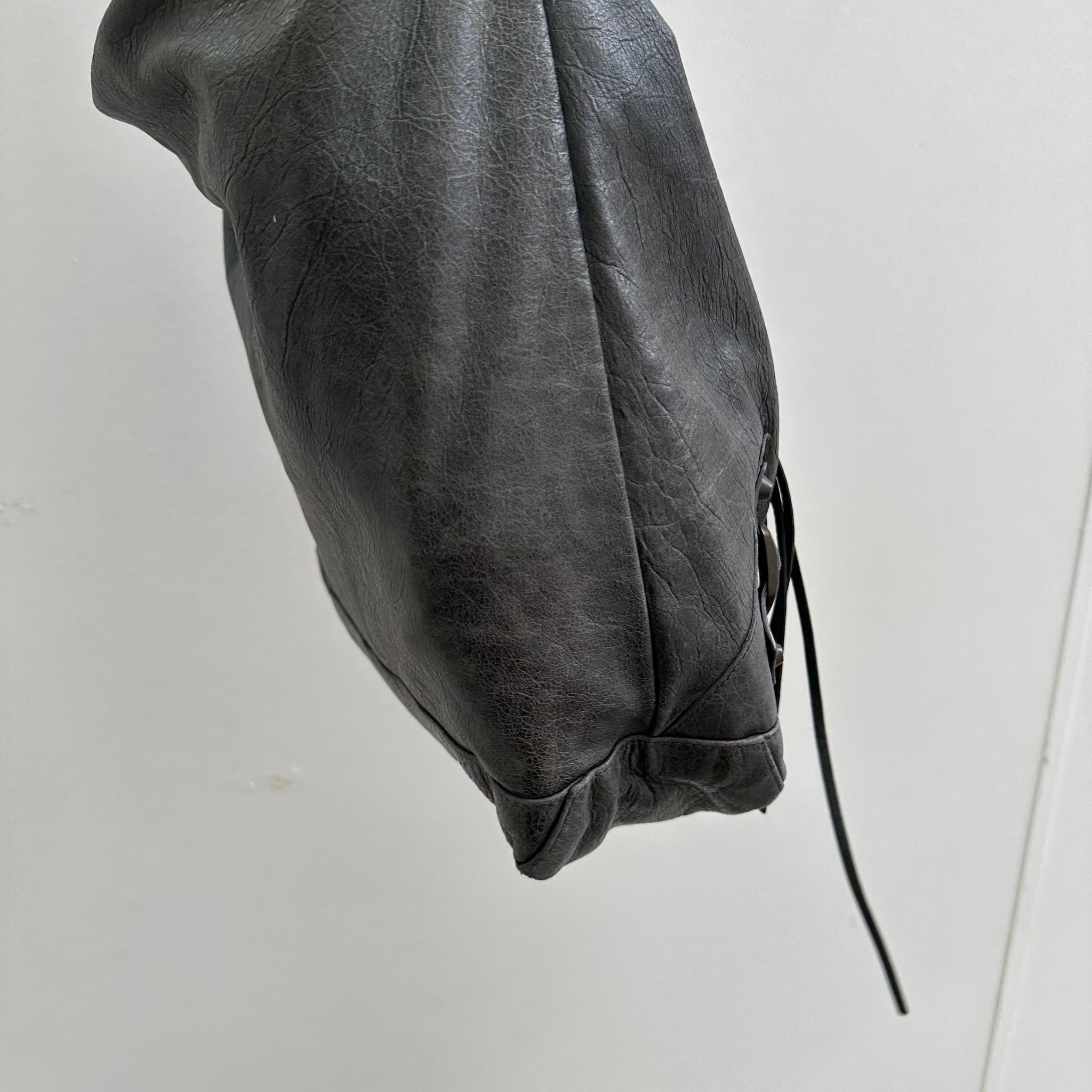 Balenciaga The Day Editors Shoulder Bag Grey