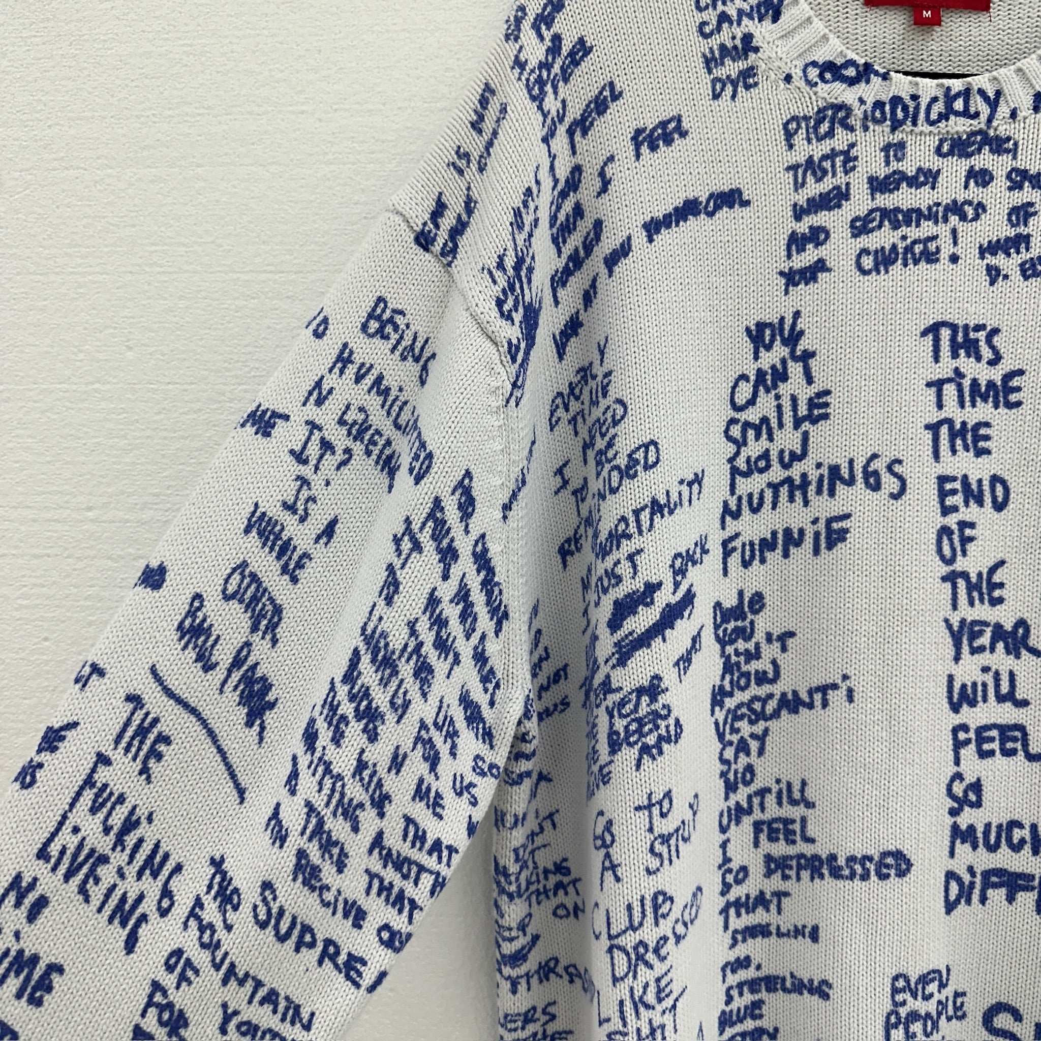 Supreme Gonz Poem Sweater White Size M