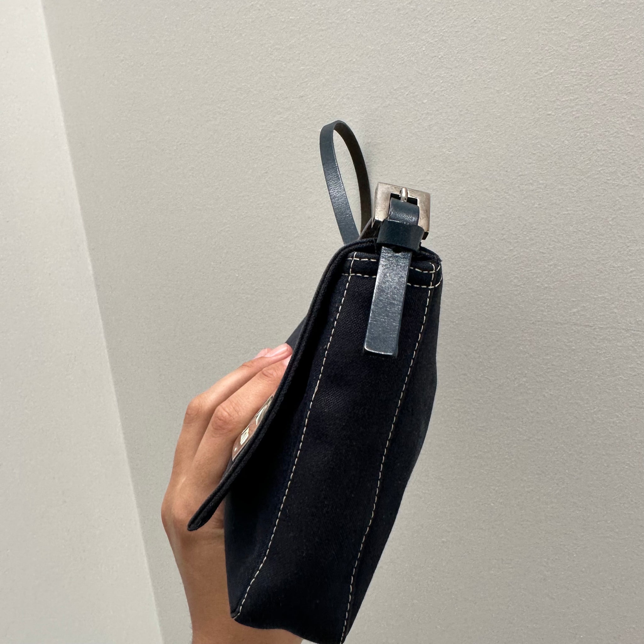 Fendi Denim Shoulder Bag Dark Navy