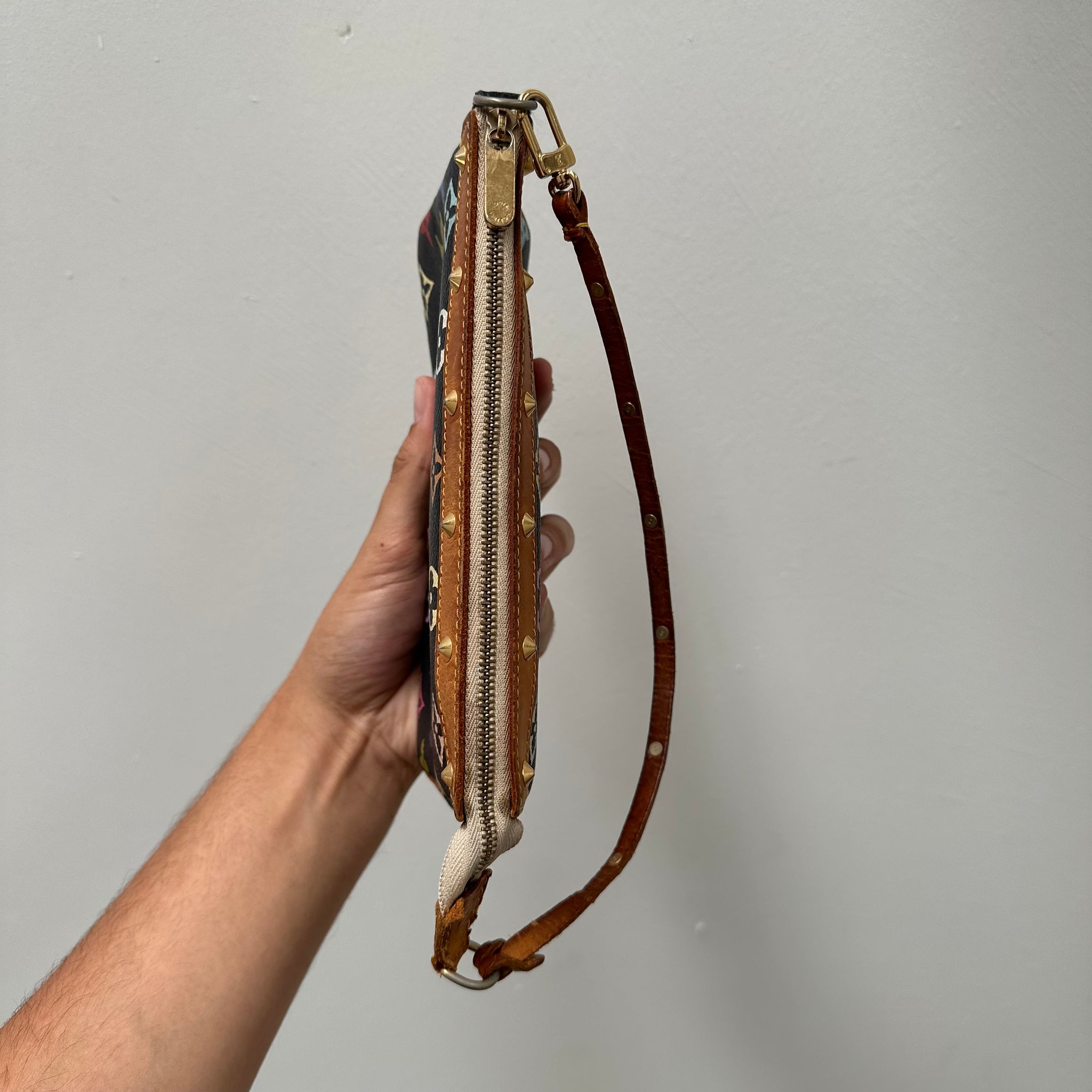Louis Vuitton Murakami Multicolor Pochette Bag Black