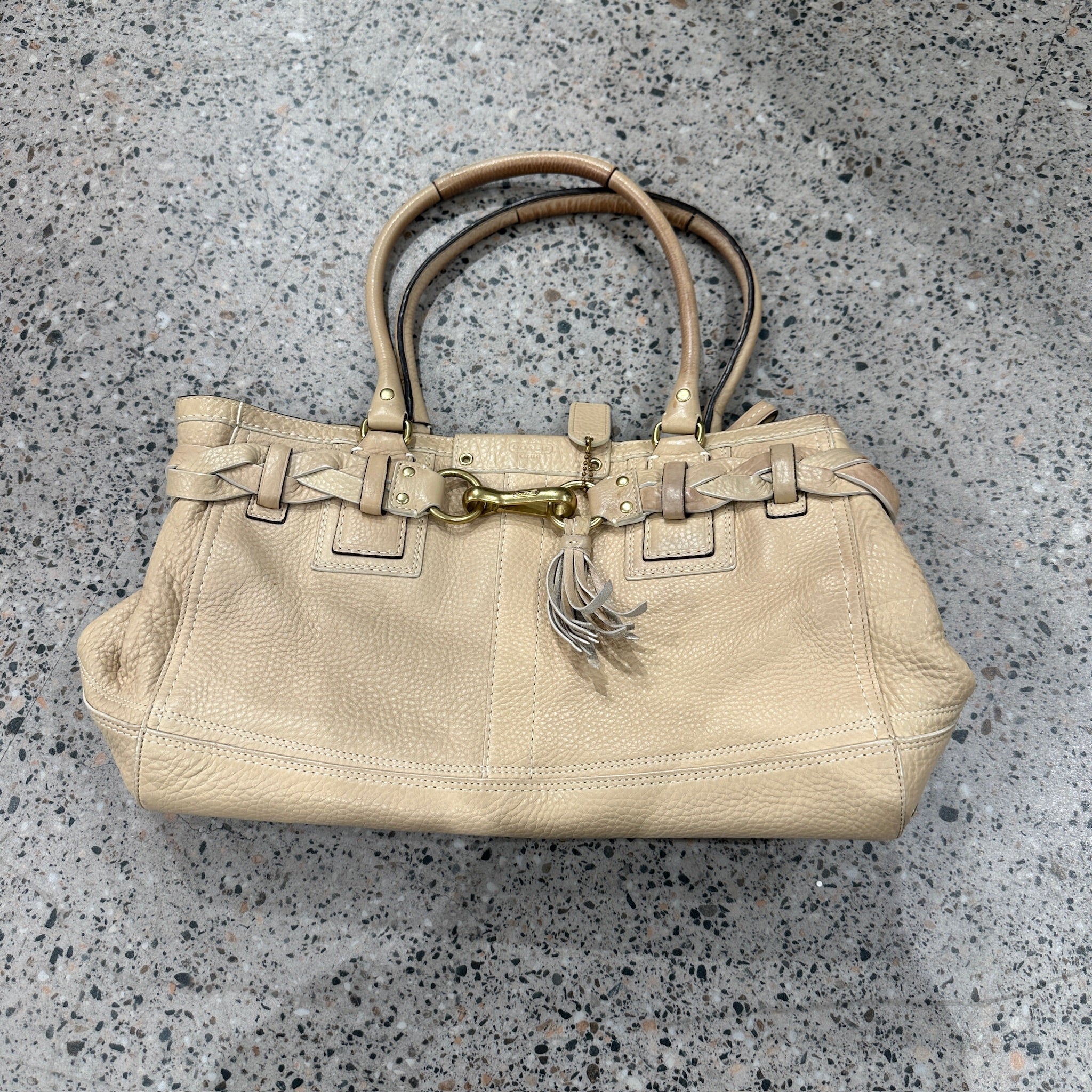 Coach Beige Leather Bag