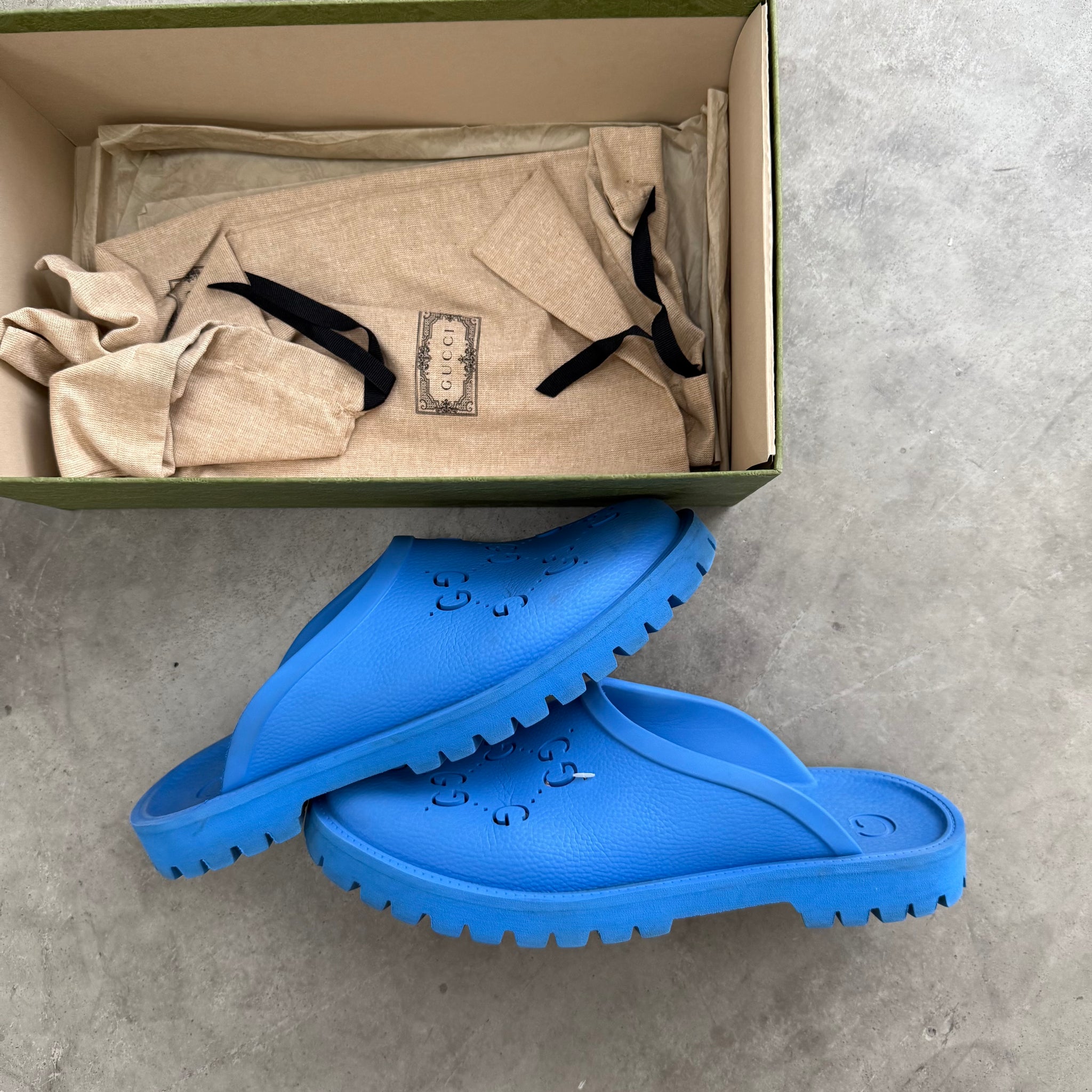 Gucci Elea Slip On Sandal Blue (US10)