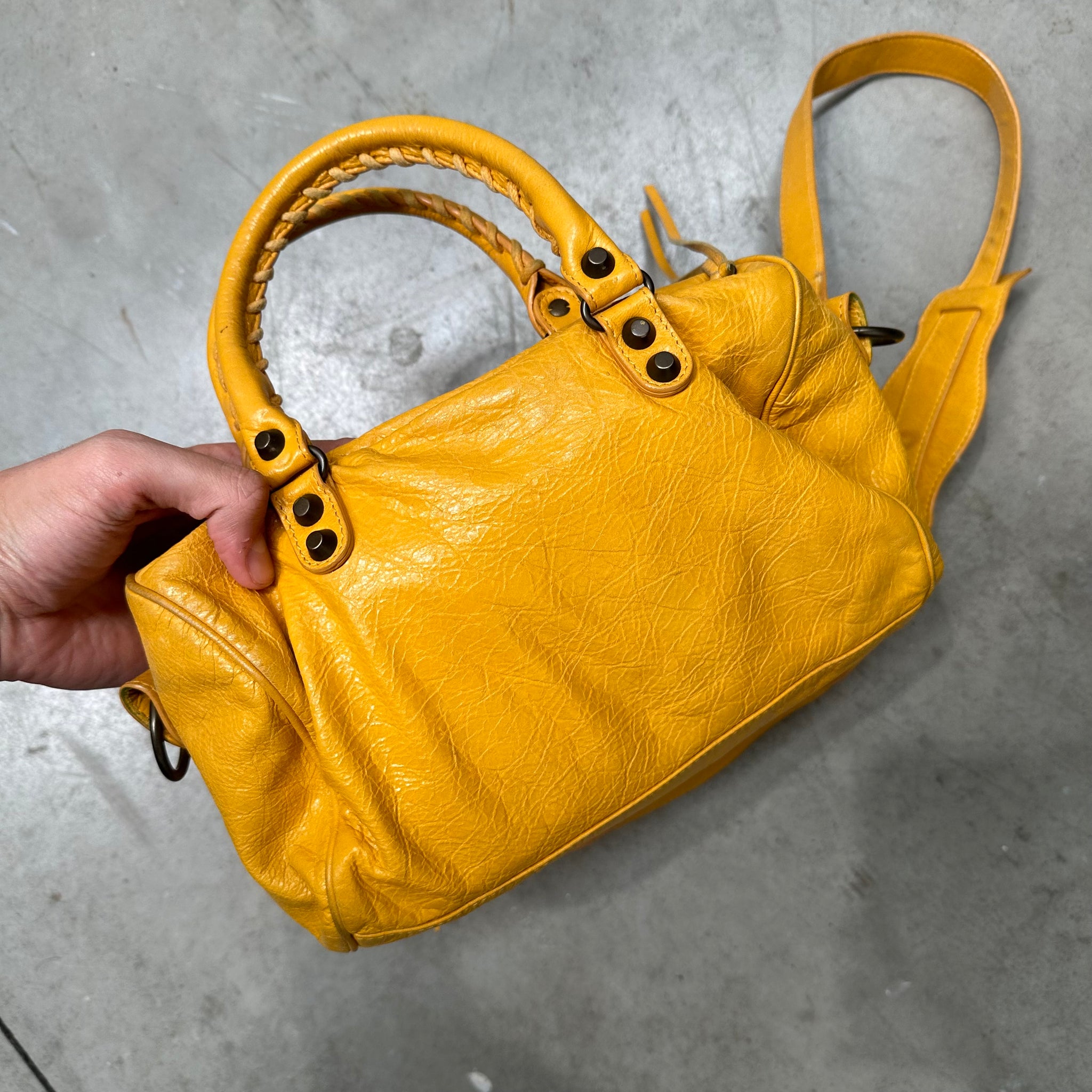 Balenciaga City Mini Yellow Bag