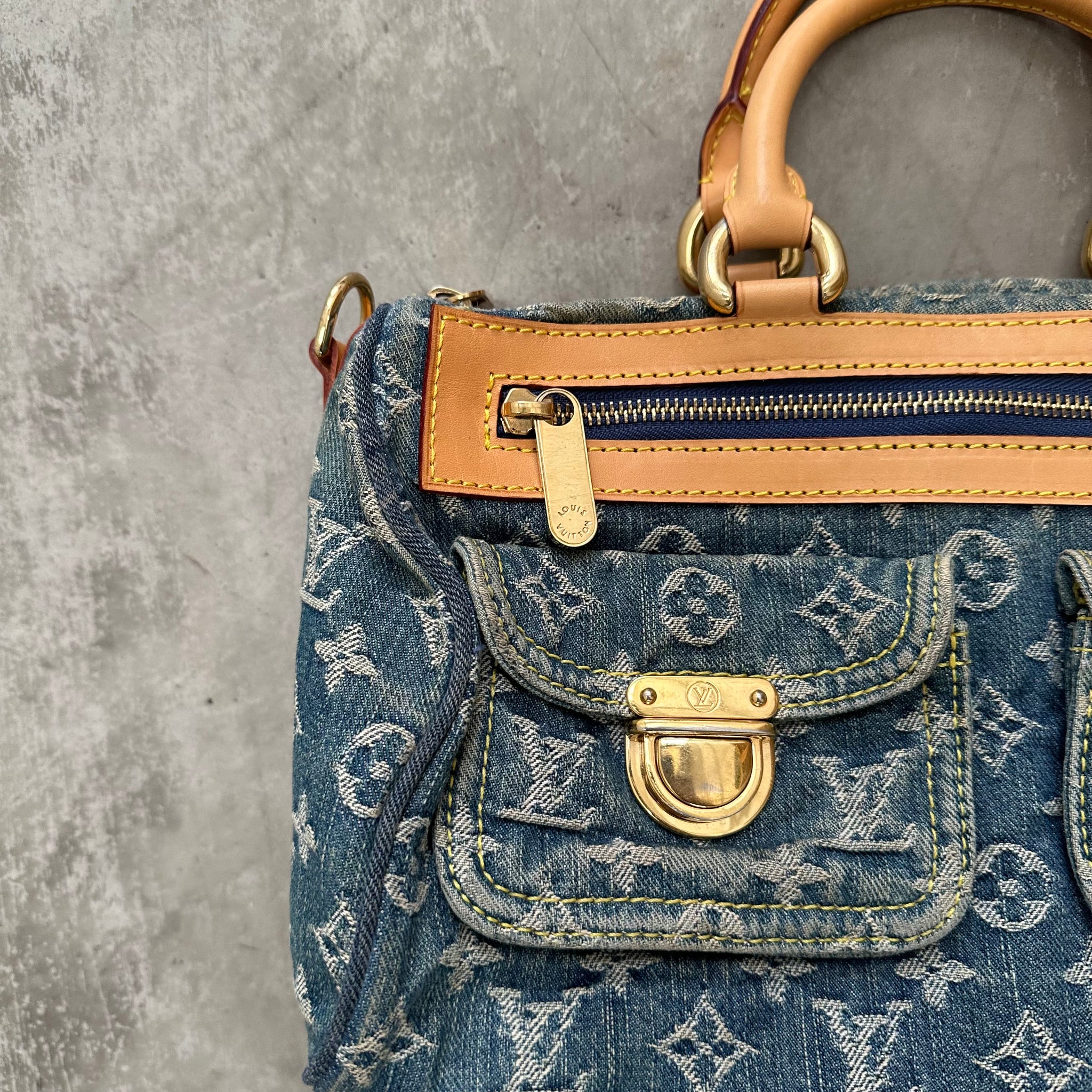 Louis Vuitton Monogram Denim Neo Speedy Blue