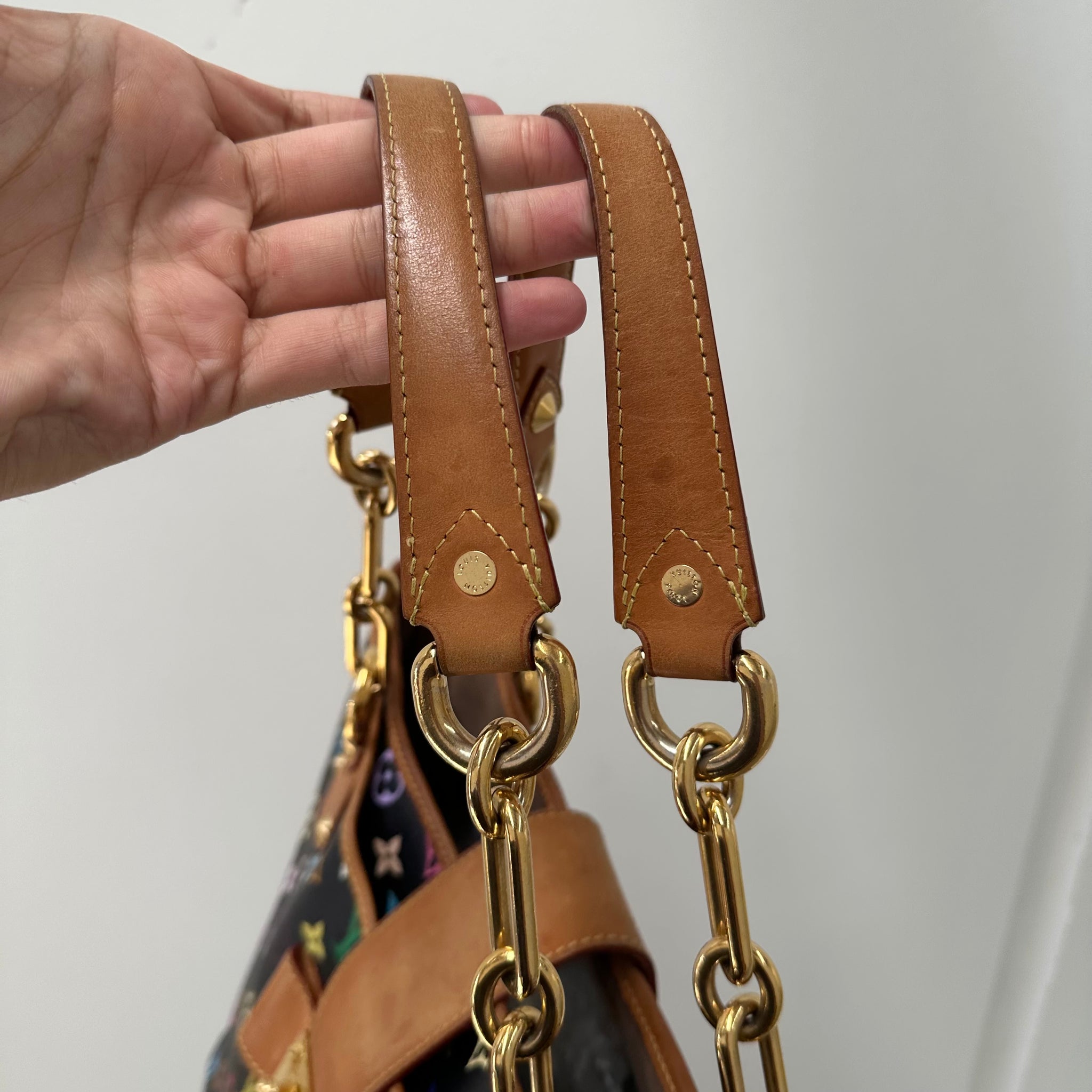 Louis Vuitton Takashi Murakami Multicolour Annie GM Hand Bag Black
