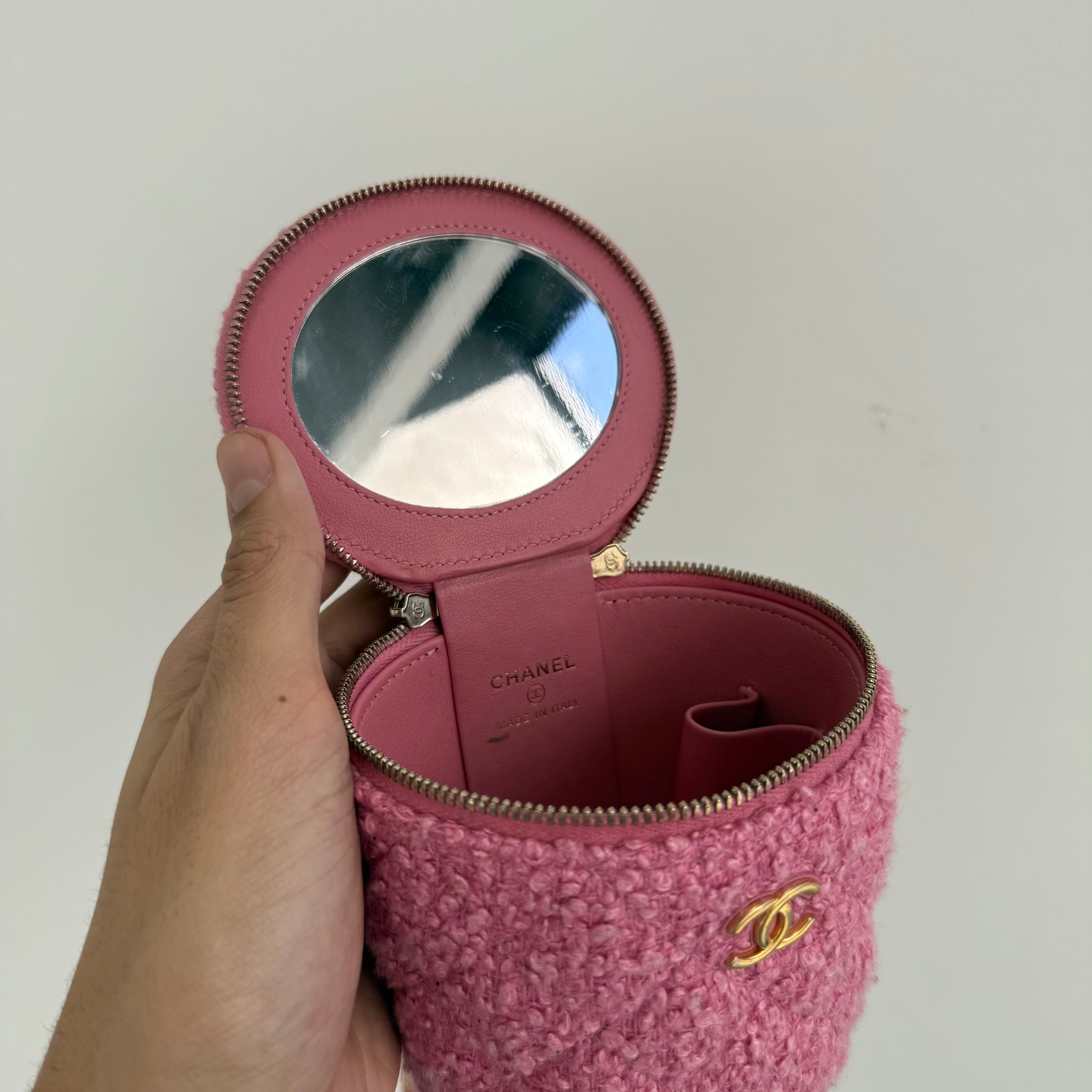 Chanel Pink Vanity Case with Long Strap