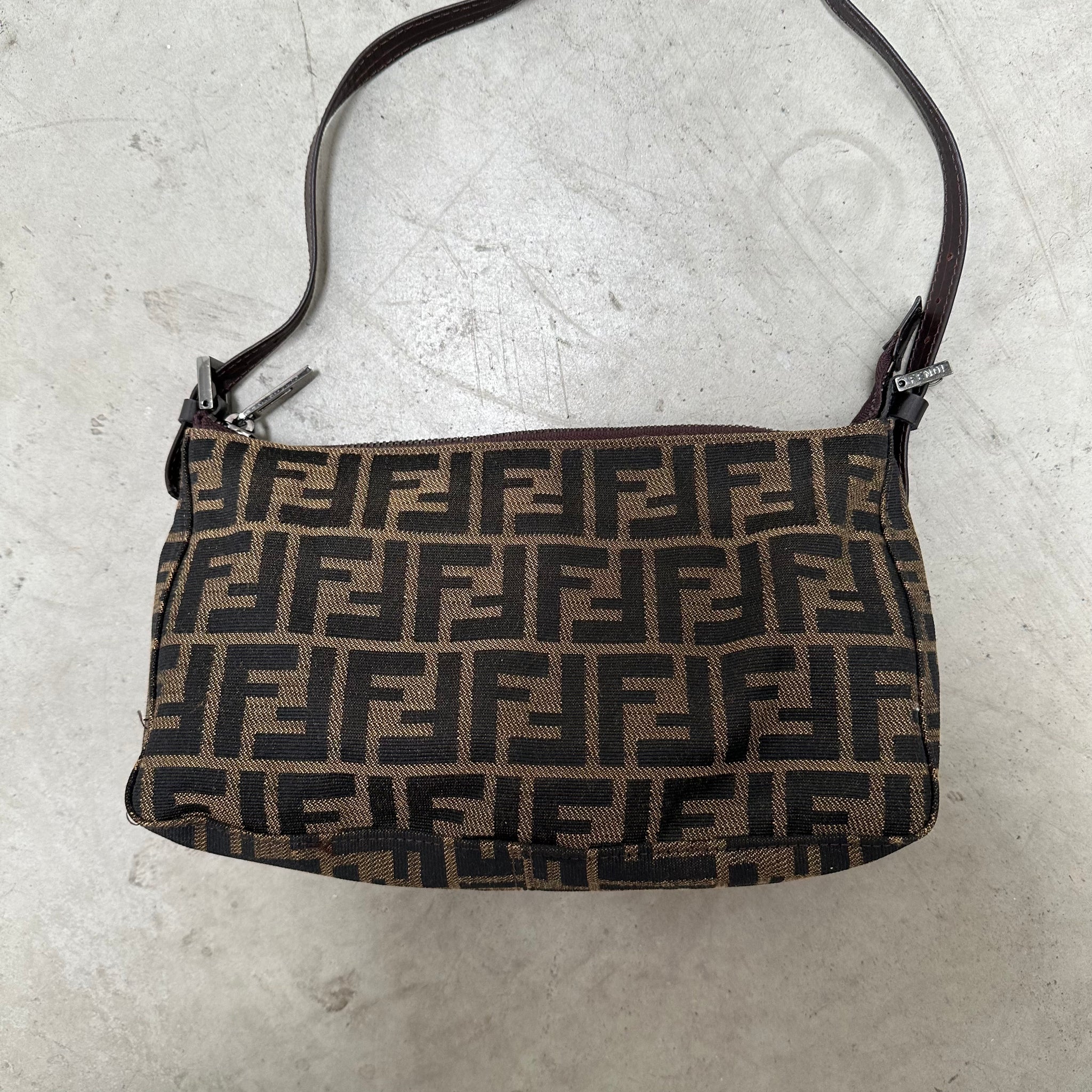 Fendi Pochette Shoulder Bag Canvas