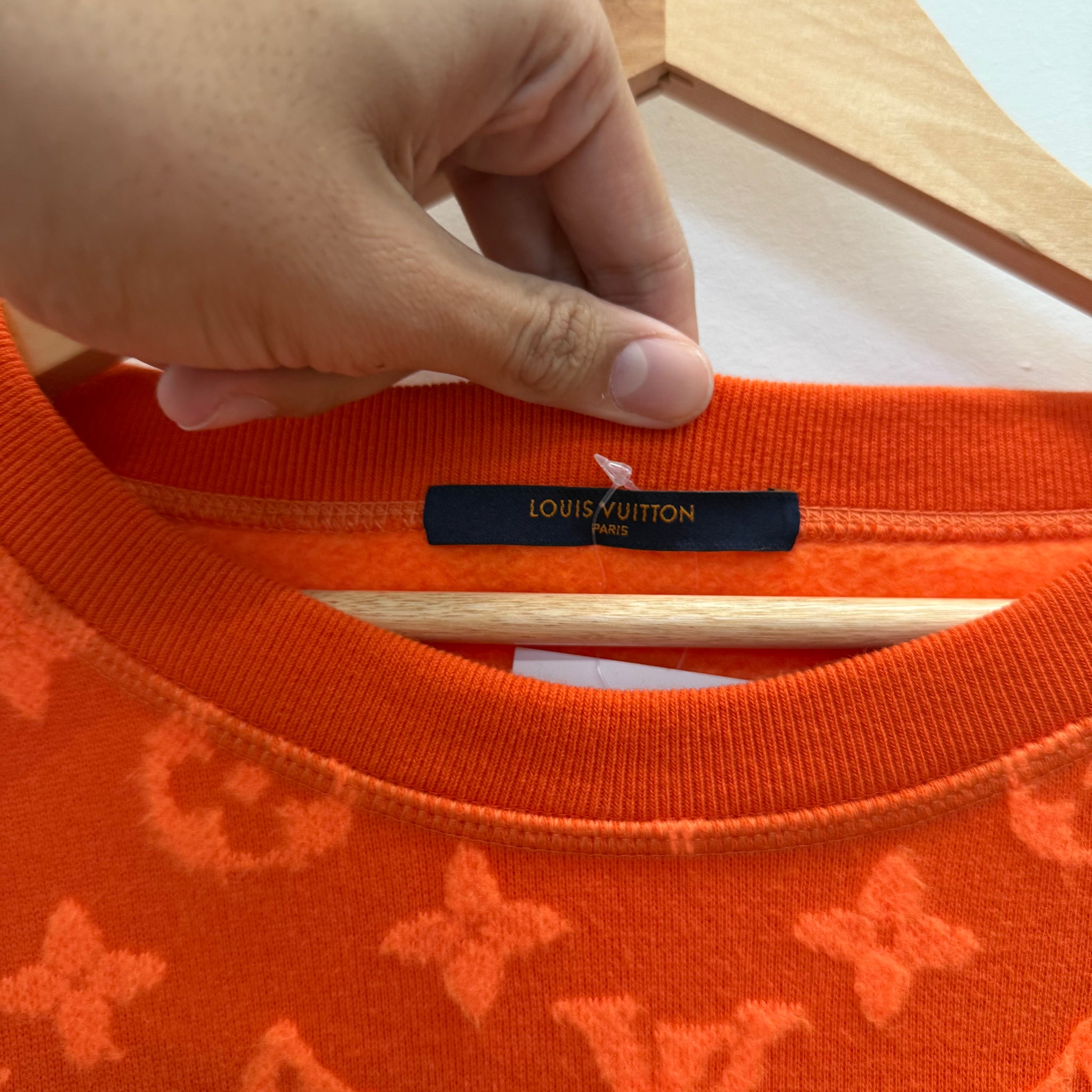 Louis Vuitton Orange Monogram Jacquard Sweater (Size XXL)