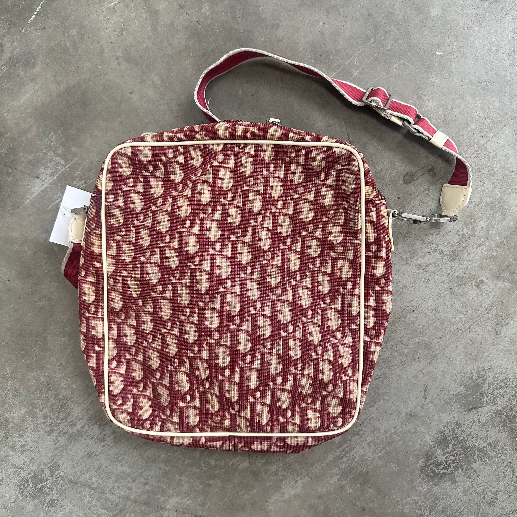 Dior Trotter Monogram Messenger/Crossbody Bag Red