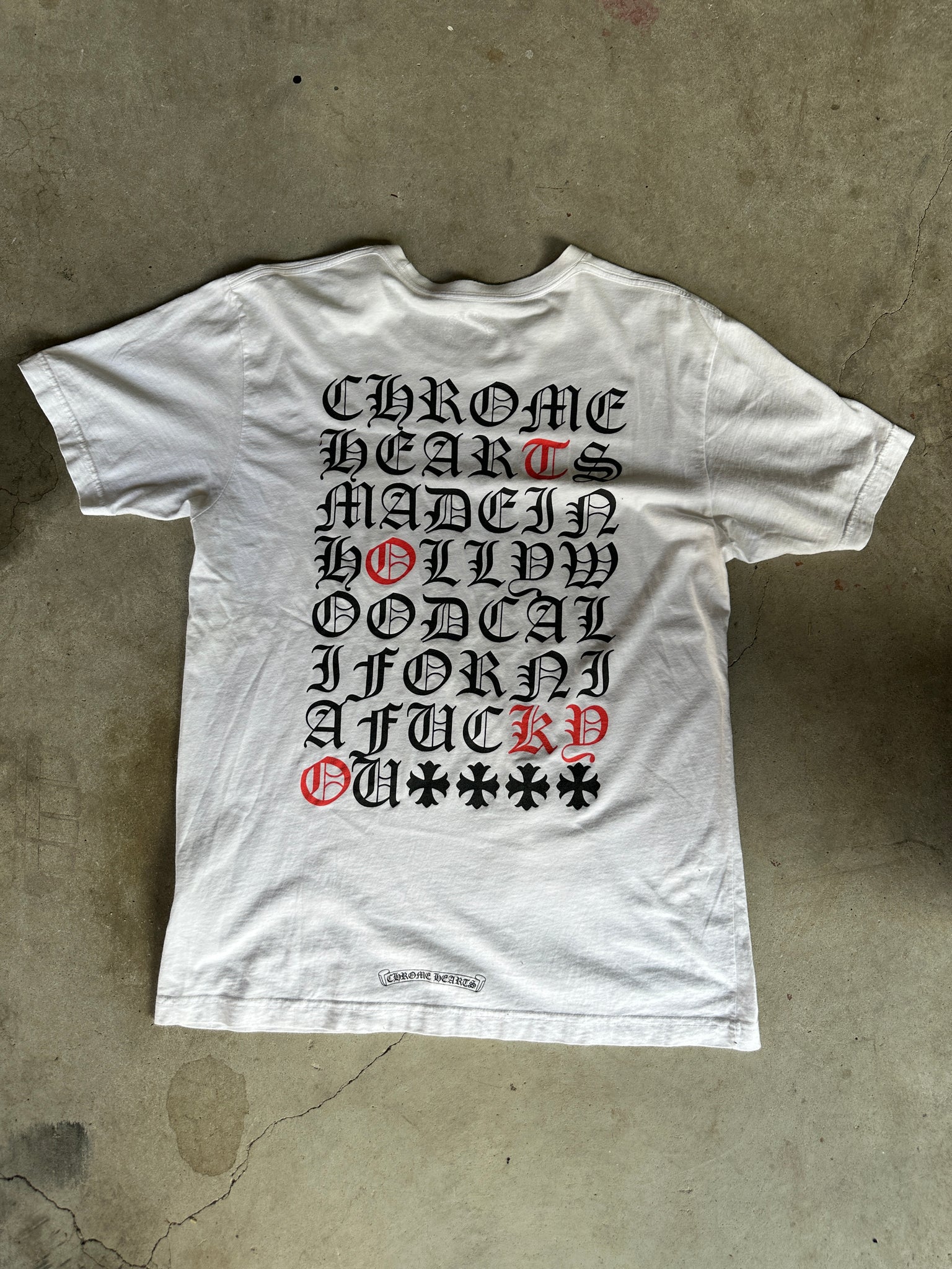 Chrome Hearts Made In Hollywood T Shirt White (Size L)