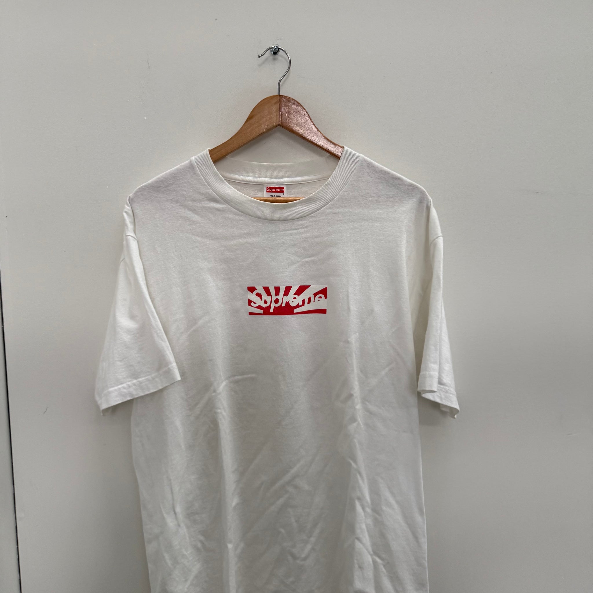 Supreme Japan Box Logo T Shirt White (Size L)