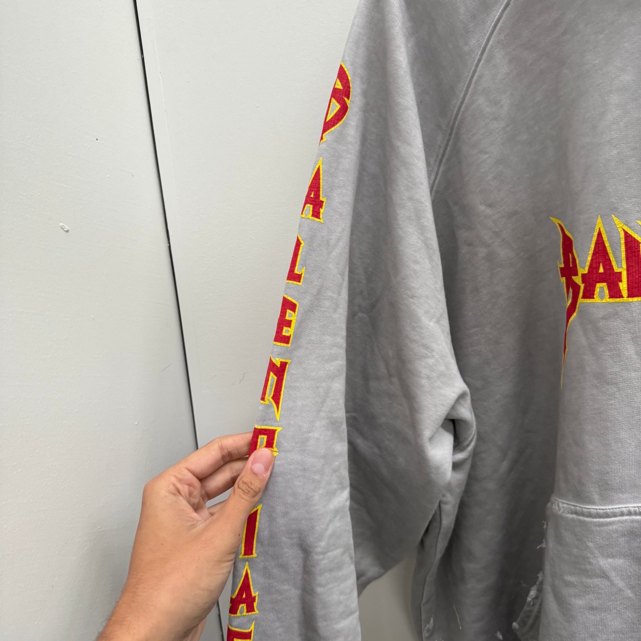 Balenciaga Metal Graphic Print Hoodie Grey (fits L-XL)
