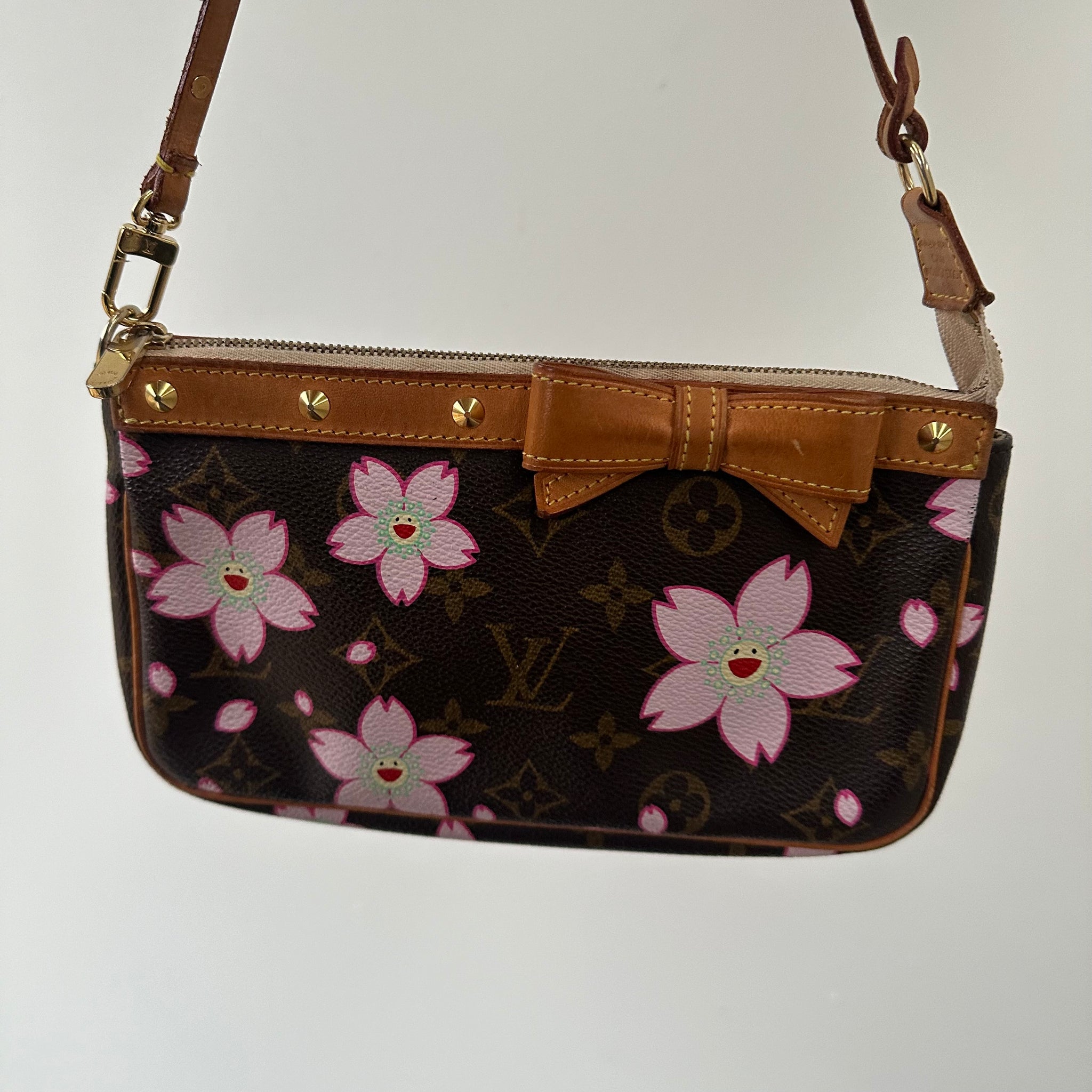 Louis Vuitton Takashi Murakami Cherry Blossom Pochette Accessories Bag