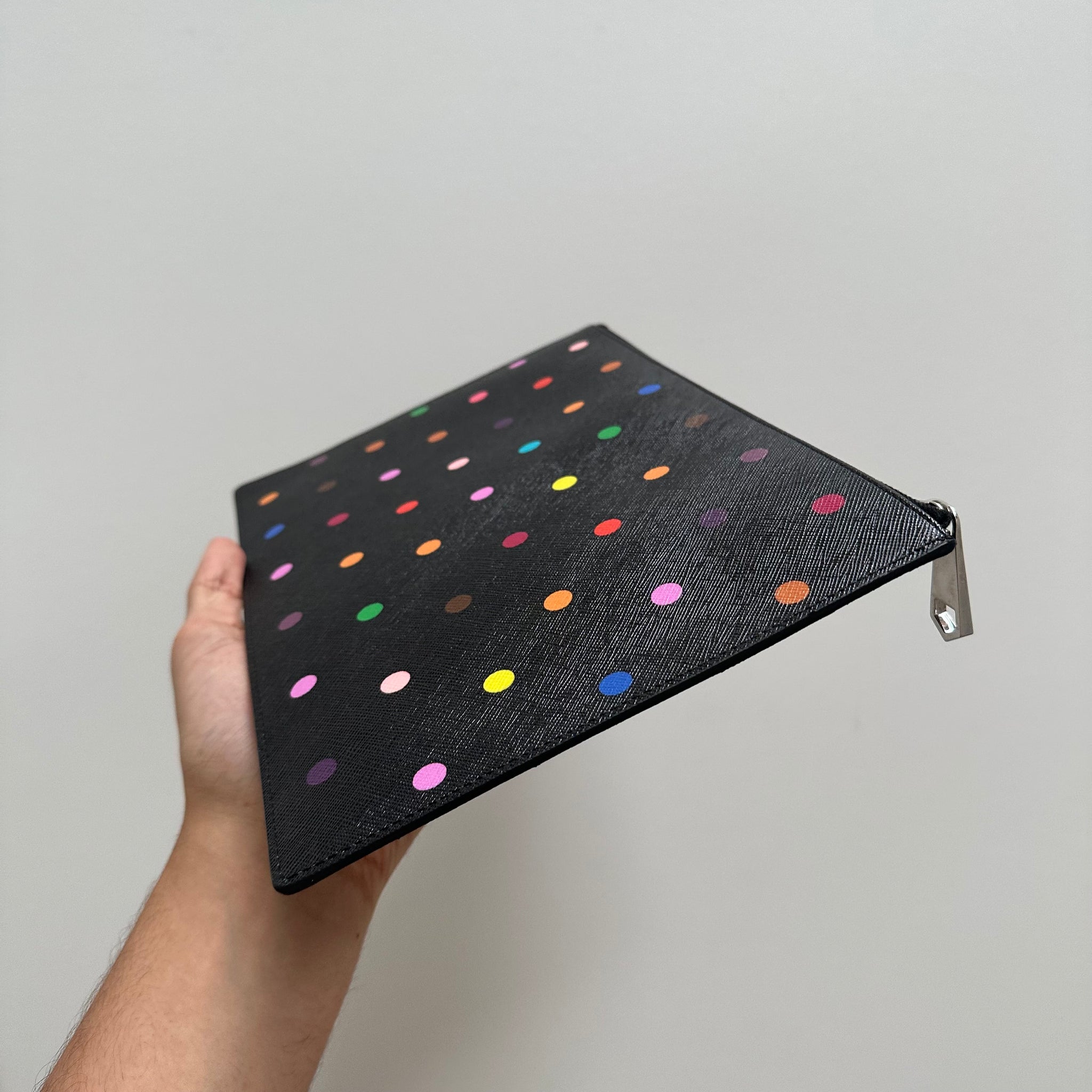 Givenchy Black Polka Dot Printed Pouch