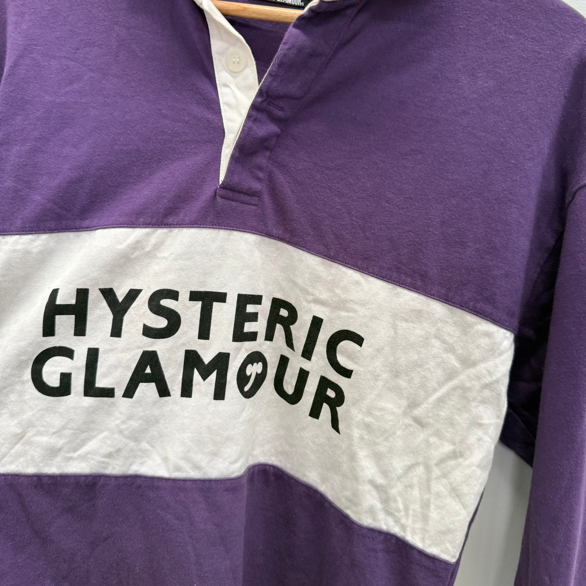 Hysteric Glamour Purple Rugby Crewneck (Size S)