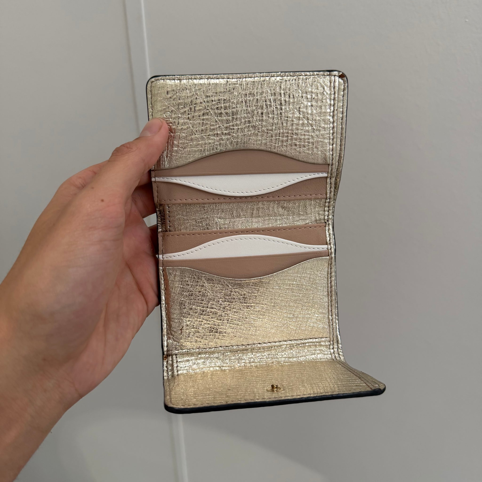 Chloe Mini Aby Metallic Gold Wallet
