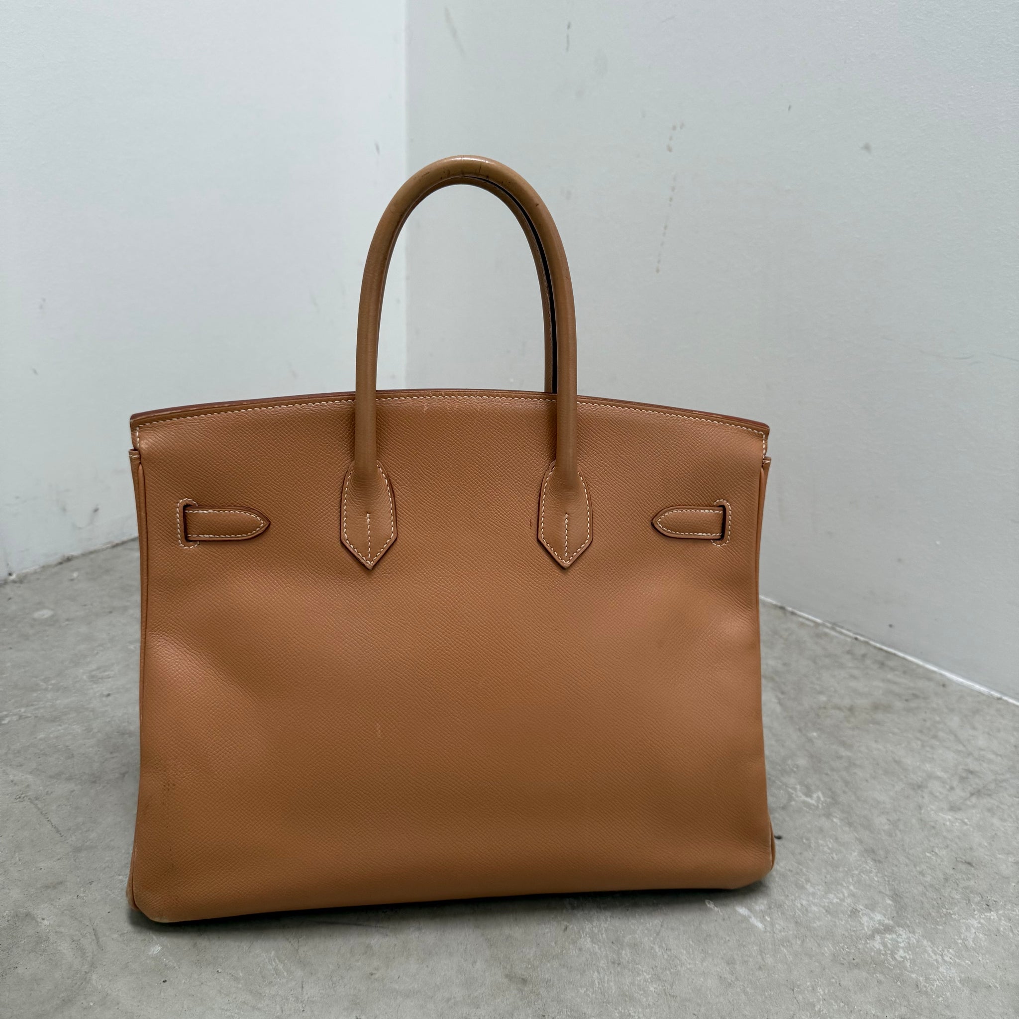 Hermes Birkin 35 Brown Leather Hand Bag
