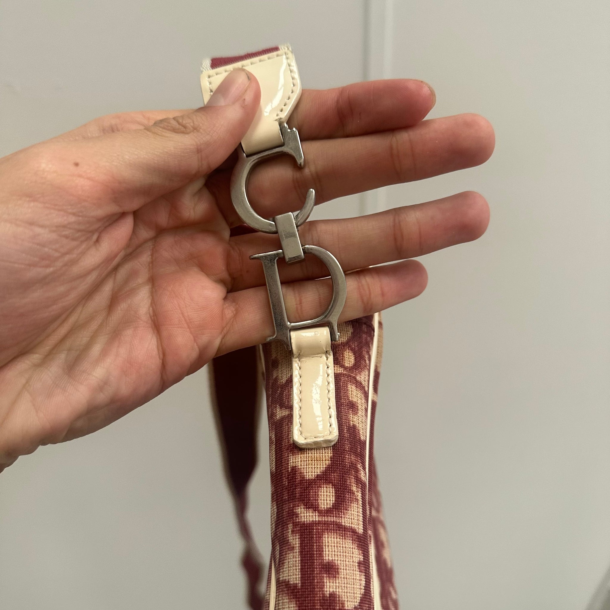 Dior Trotter Monogram Messenger/Crossbody Bag Red