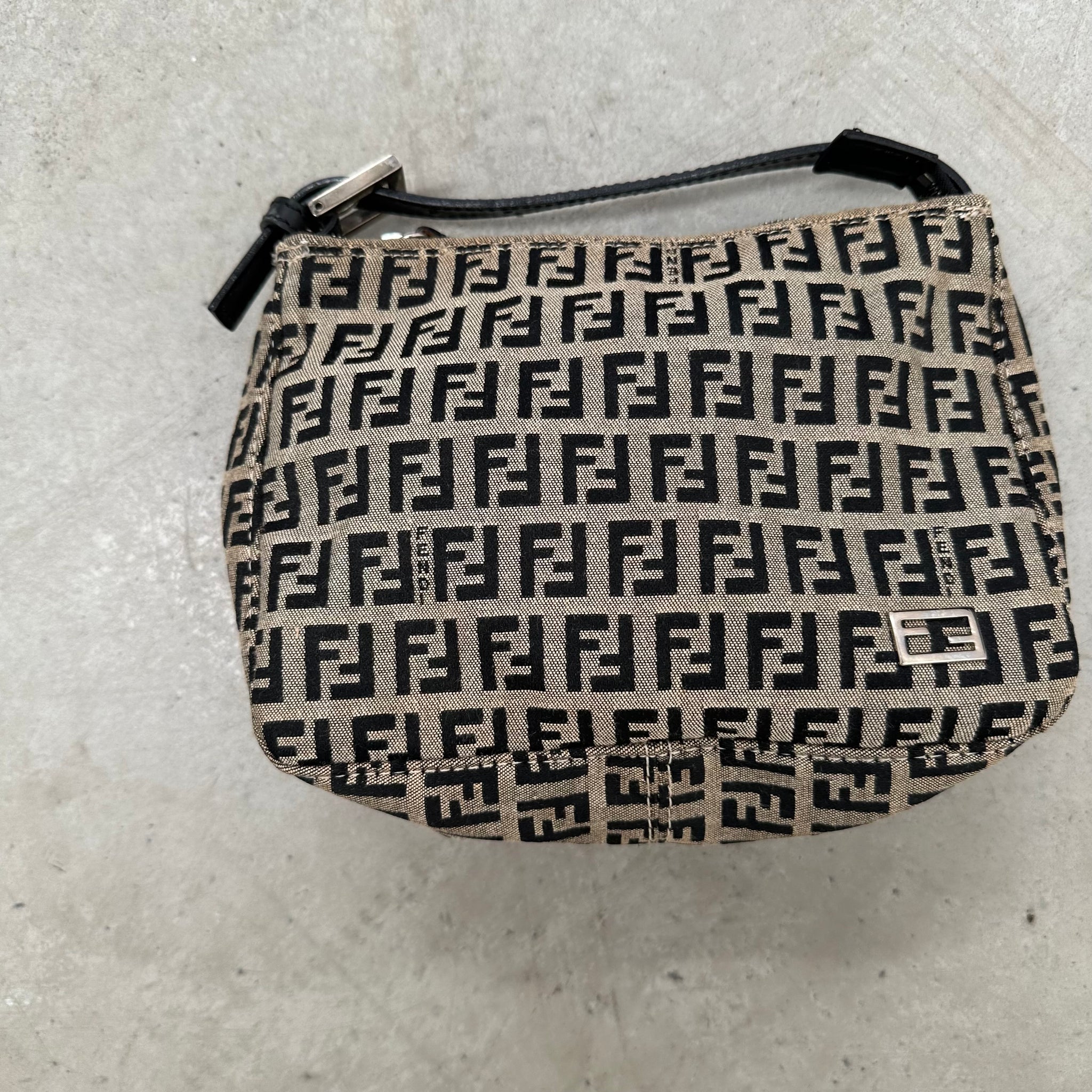 Fendi Mini Pochette Shoulder Bag Canvas