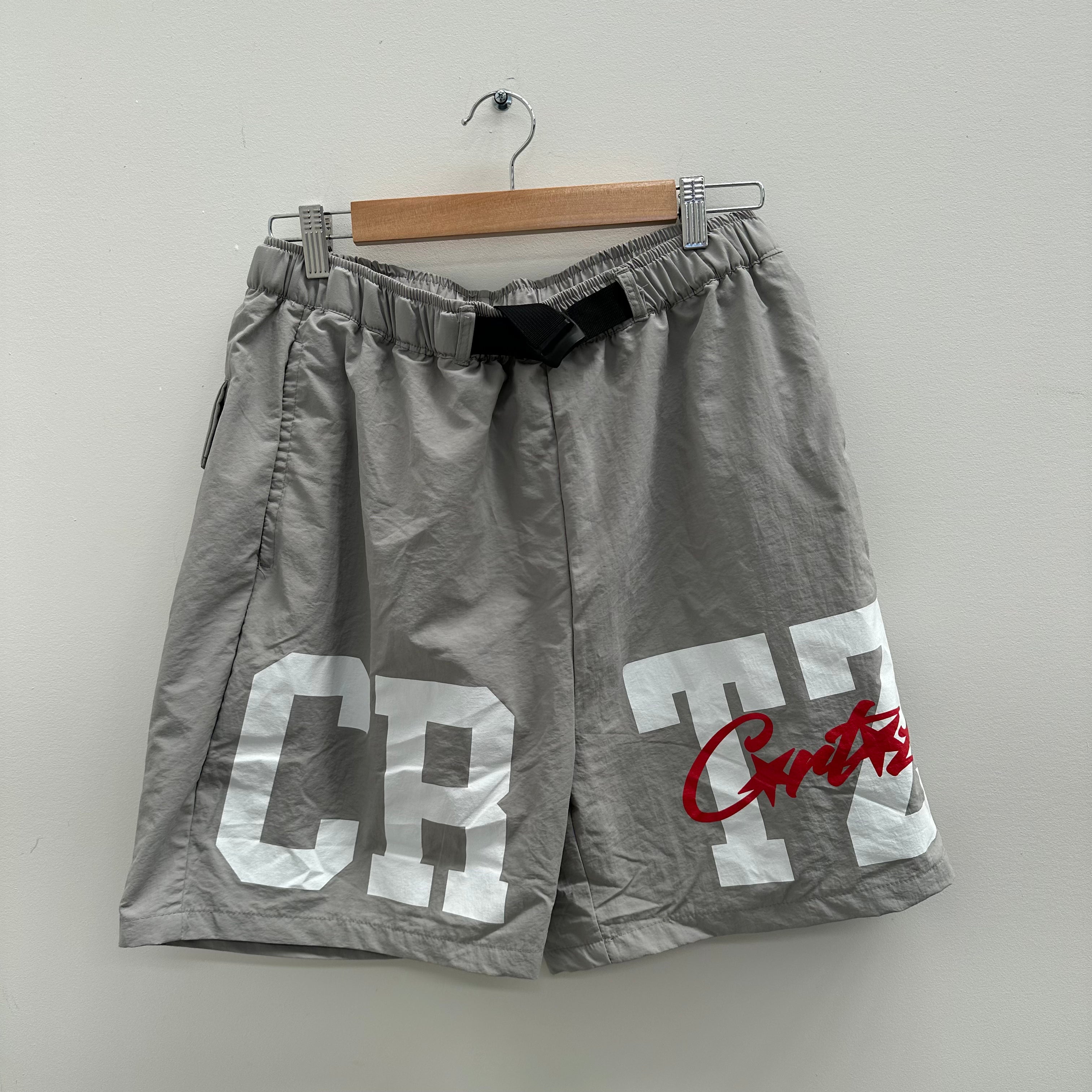 Corteiz CRTZ Nylon Shorts Grey (Size L)