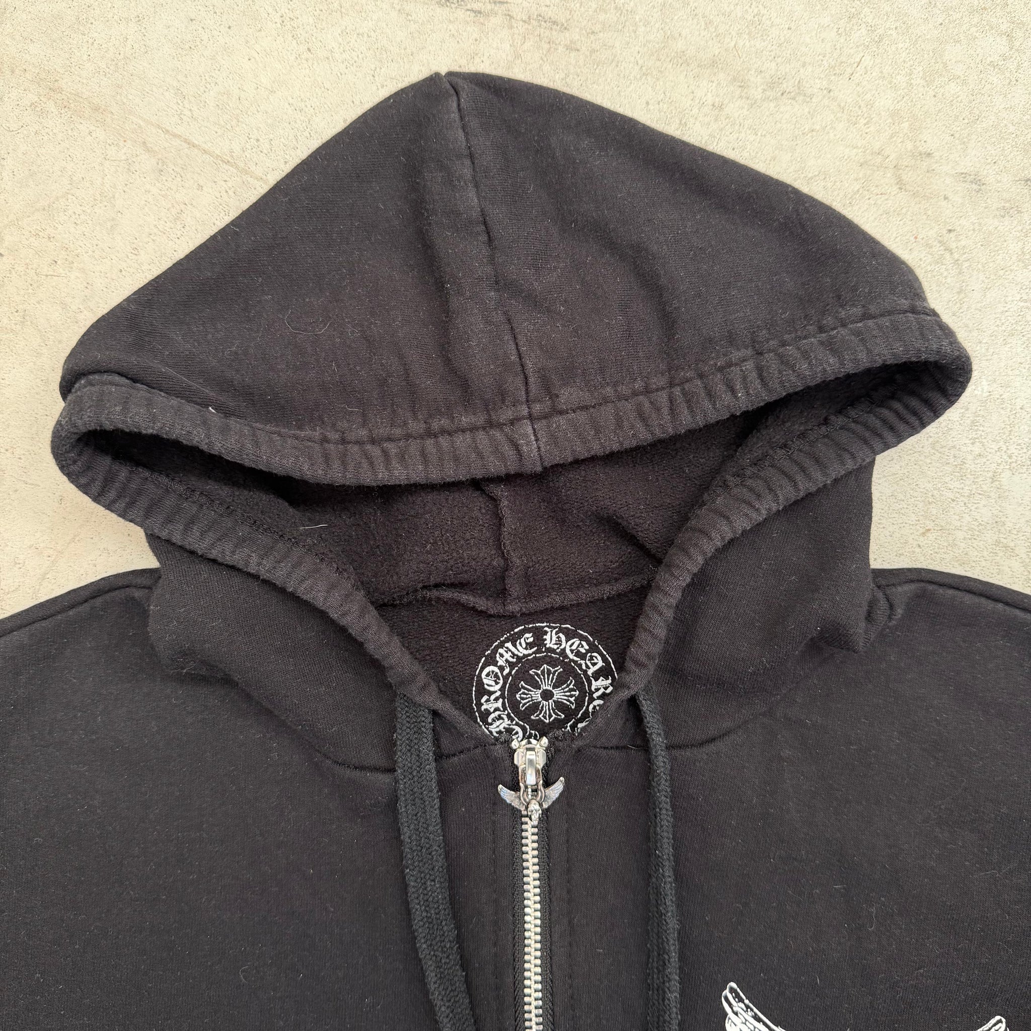 Chrome Hearts Foti Skeleton Print Zip Up Hoodie Black (Size M)