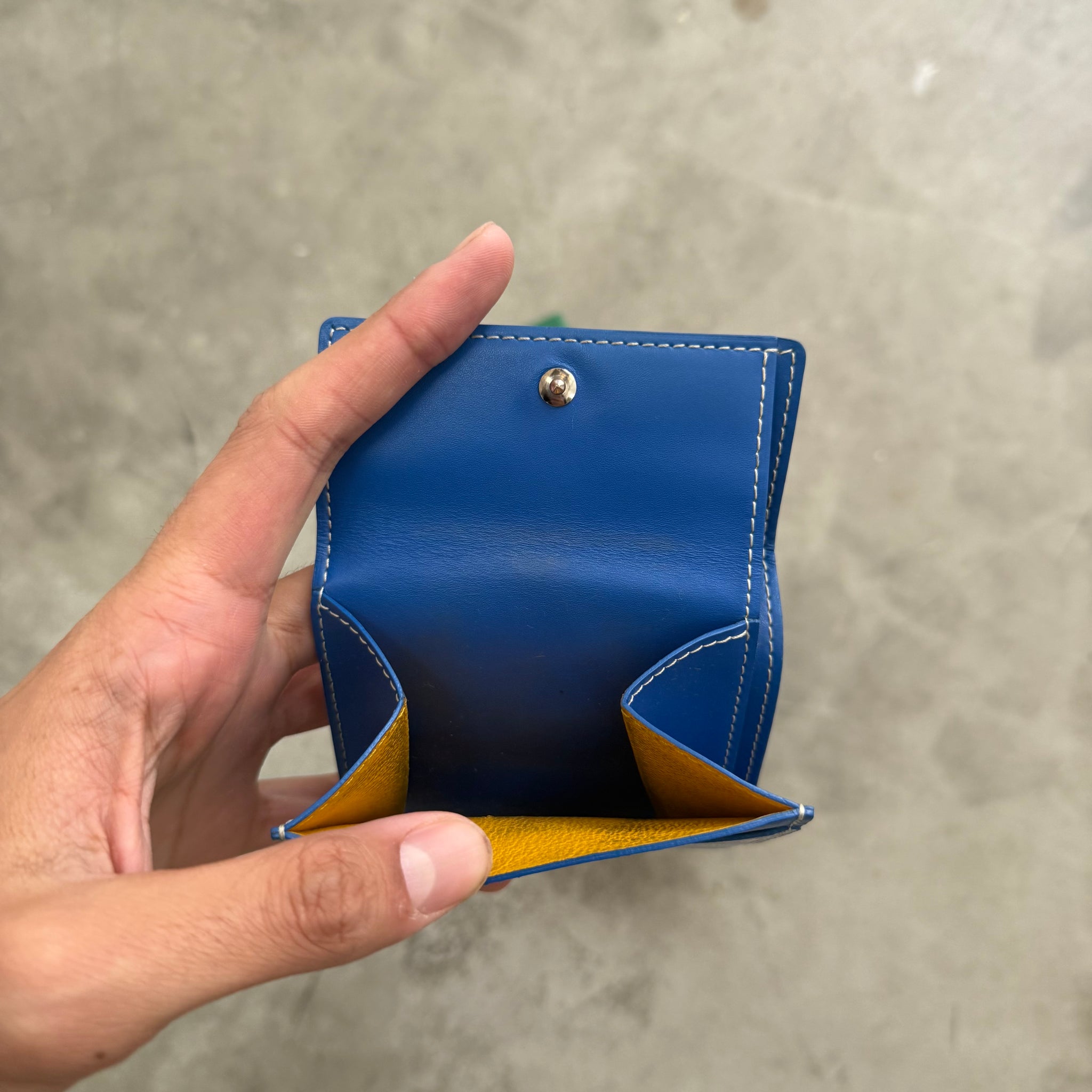Goyard Sky Blue Goyardine Marigny Wallet
