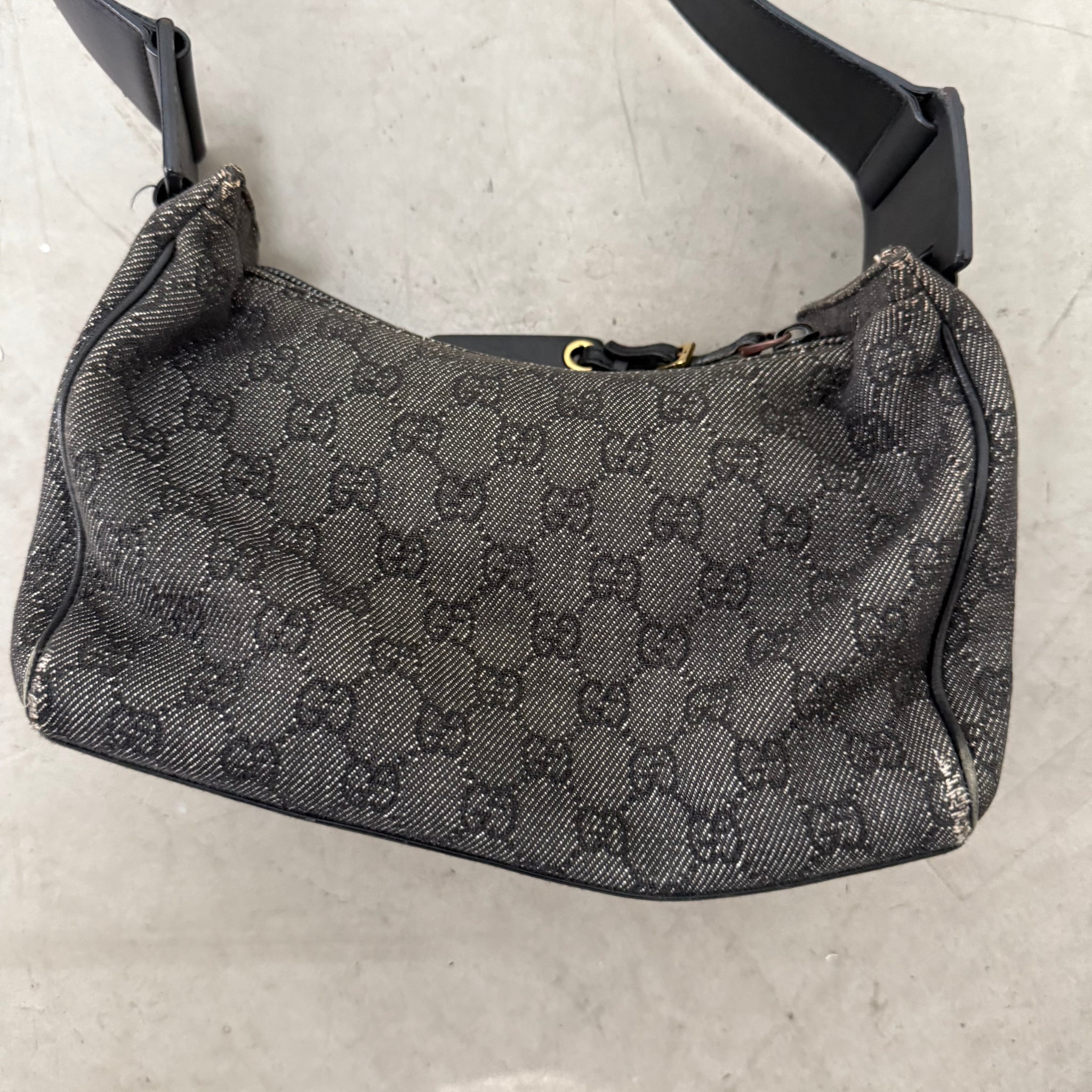 Gucci Grey Hobo Style Shoulder Bag