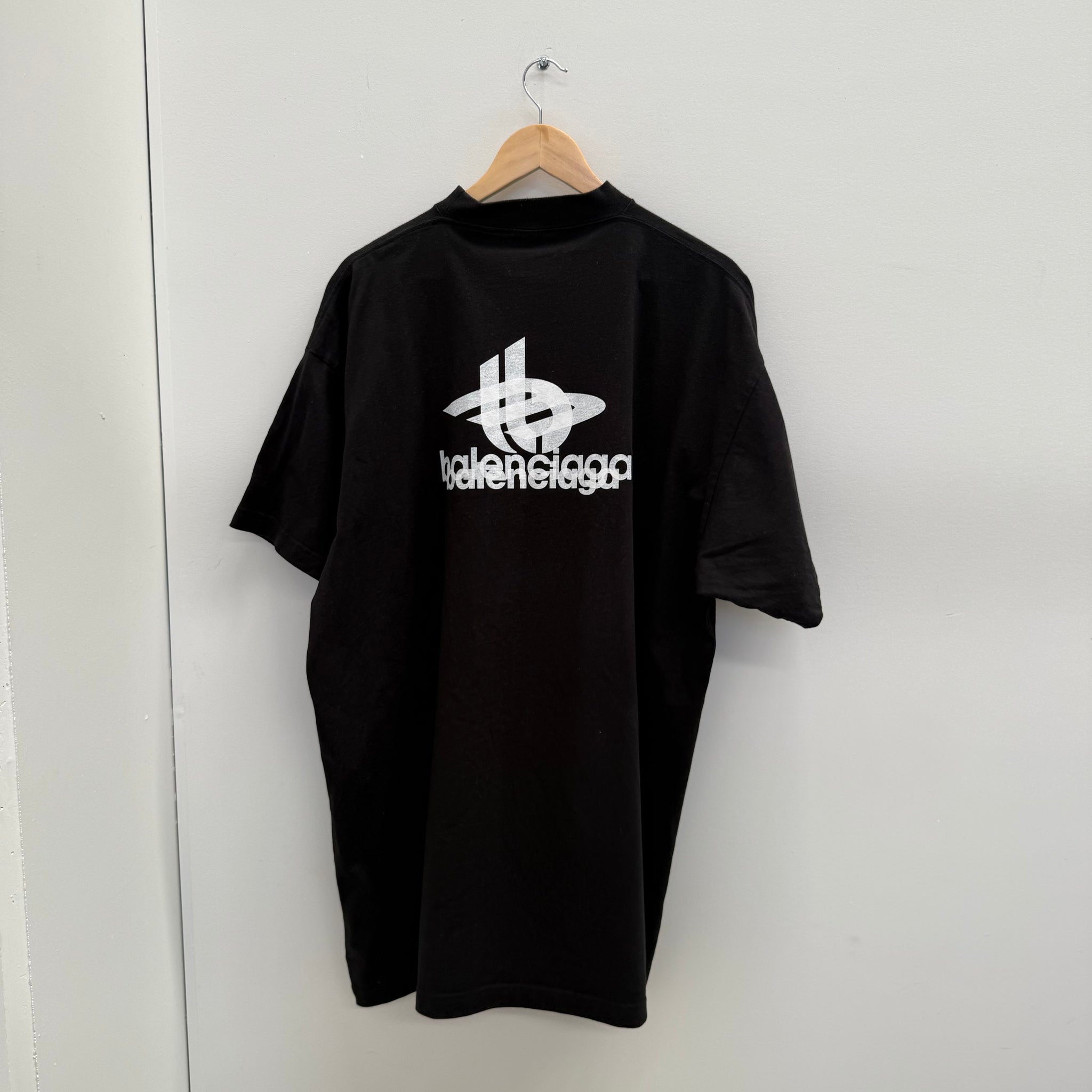 Balenciaga Layered 3B Logo Sports Black Tshirt (fits XL-XXL)