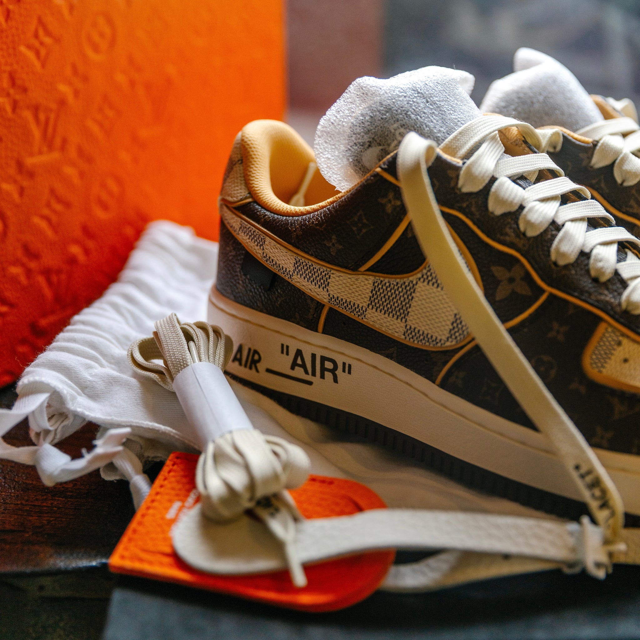 Louis Vuitton Air Force 1 Low Monogram Brown Damier Azur US6.5 (Edition of 200)
