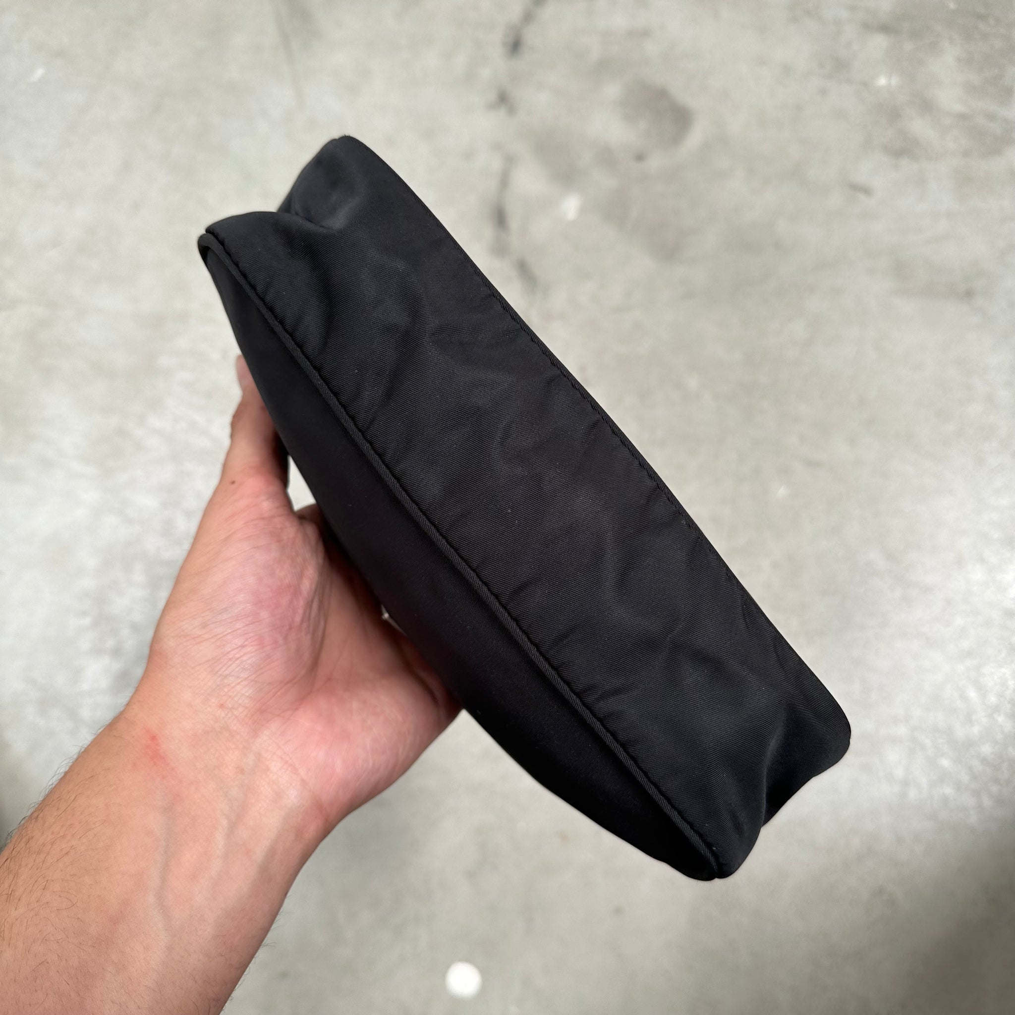 Prada Black Nylon Shoulder Hobo Bag