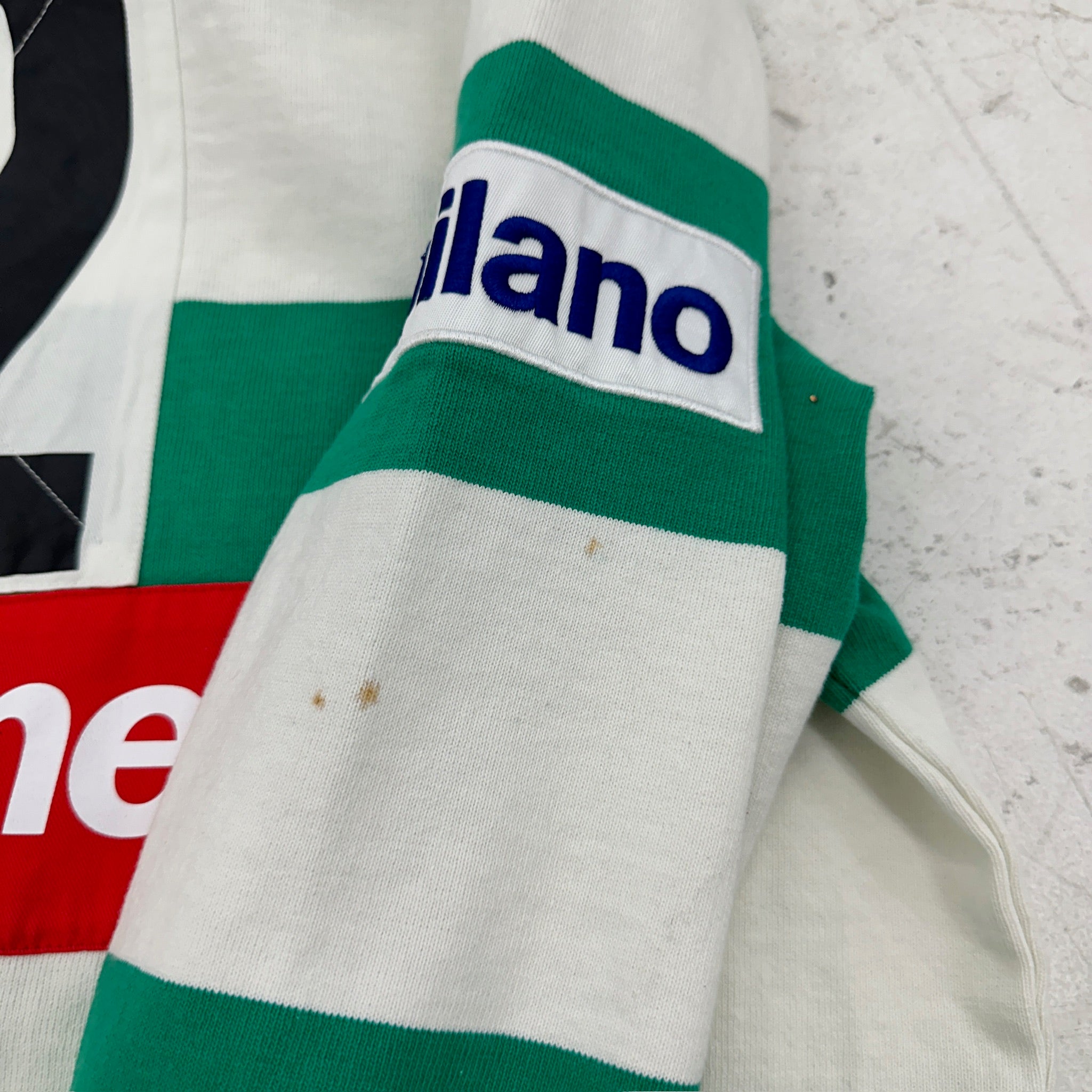 Supreme Striped Rubgy Polo Green (Size M)