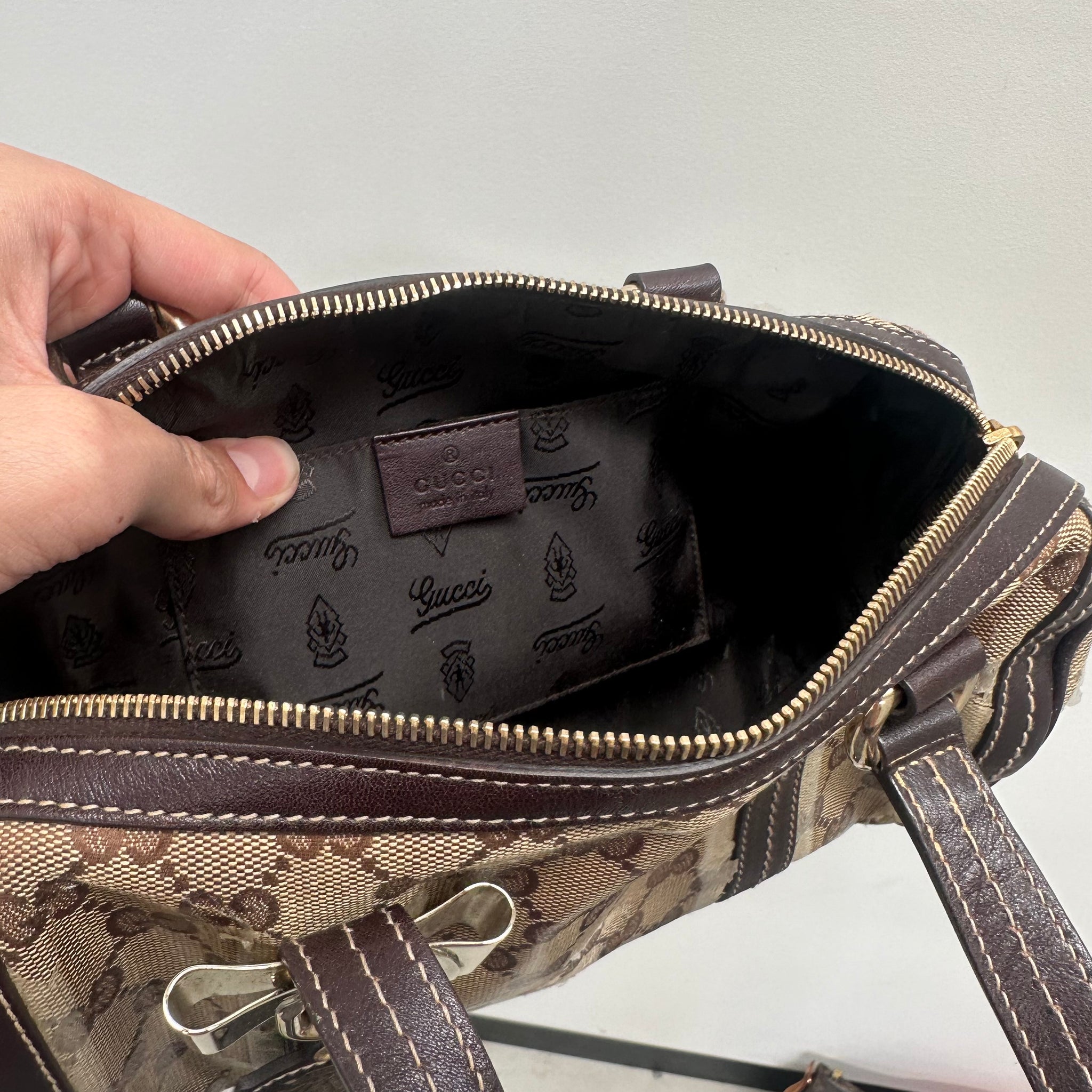 Gucci GG Crystal Beige Hand Bag