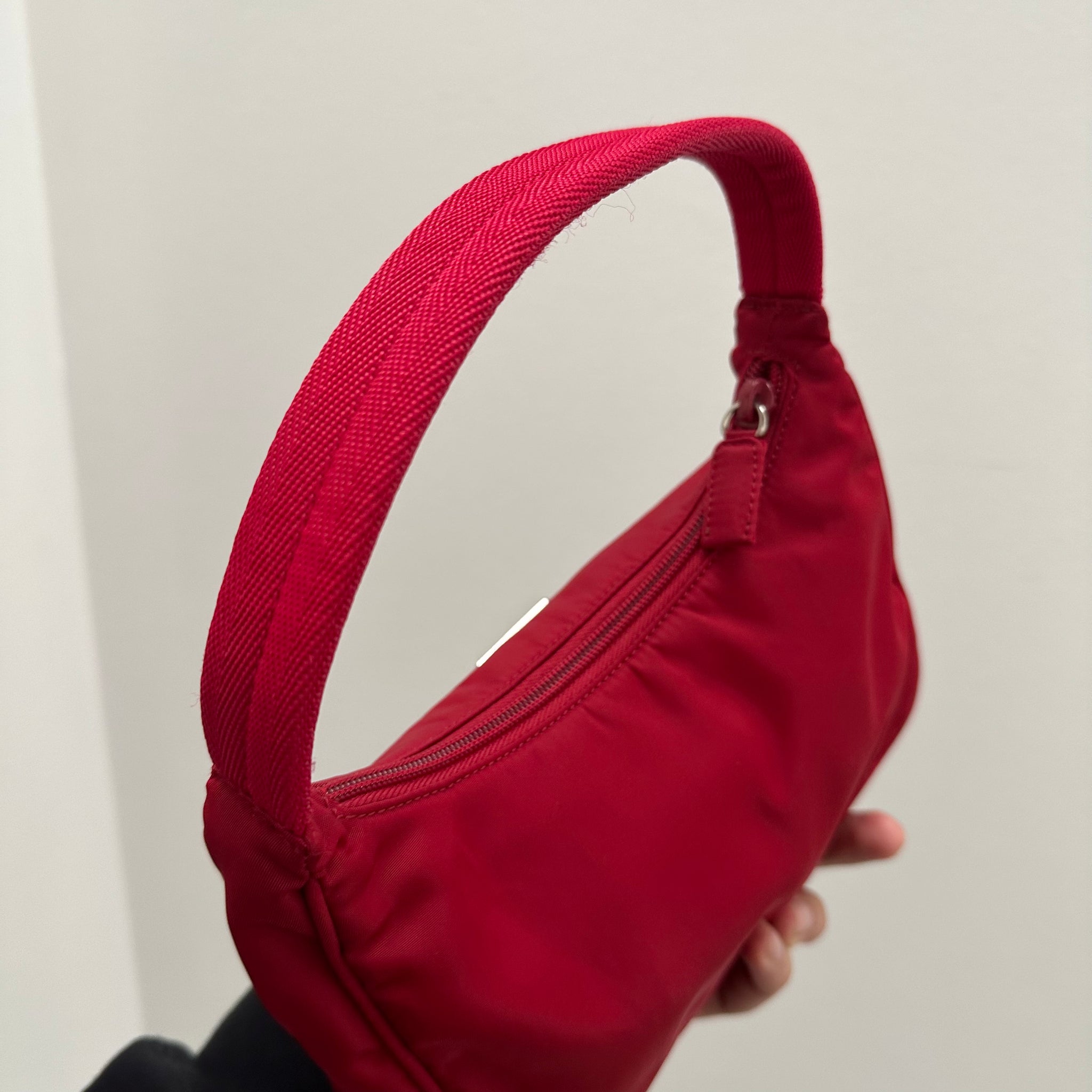 Prada Hobo Shoulder Bag Red