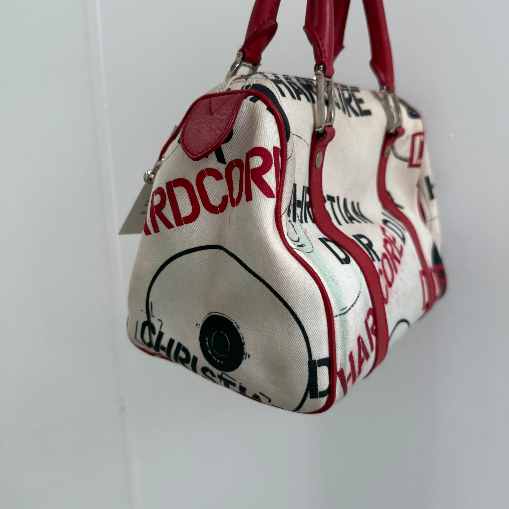 Dior Hardcore Pop Line Hand Bag Canvas White