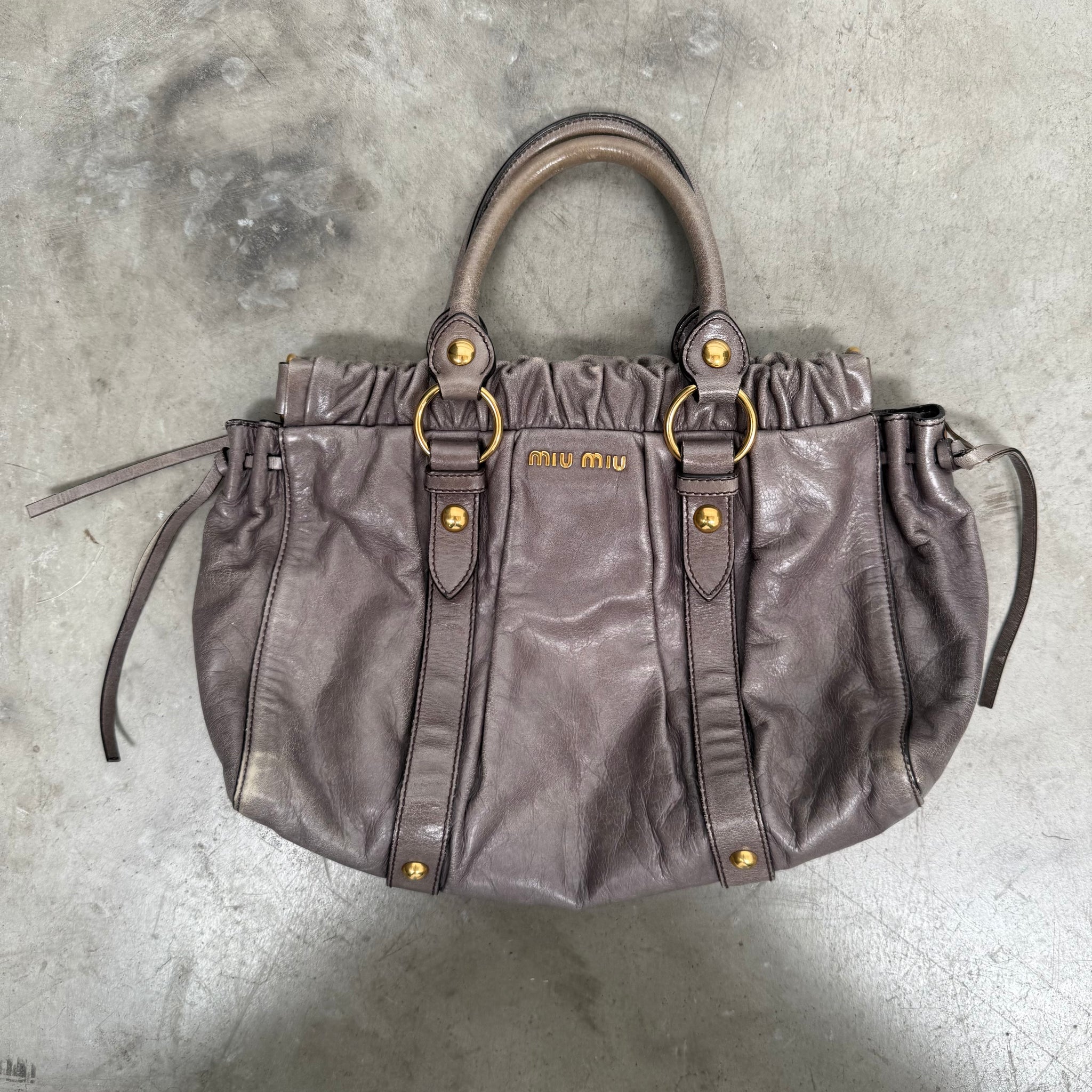 Miu Miu Vitello Leather Hand Bag