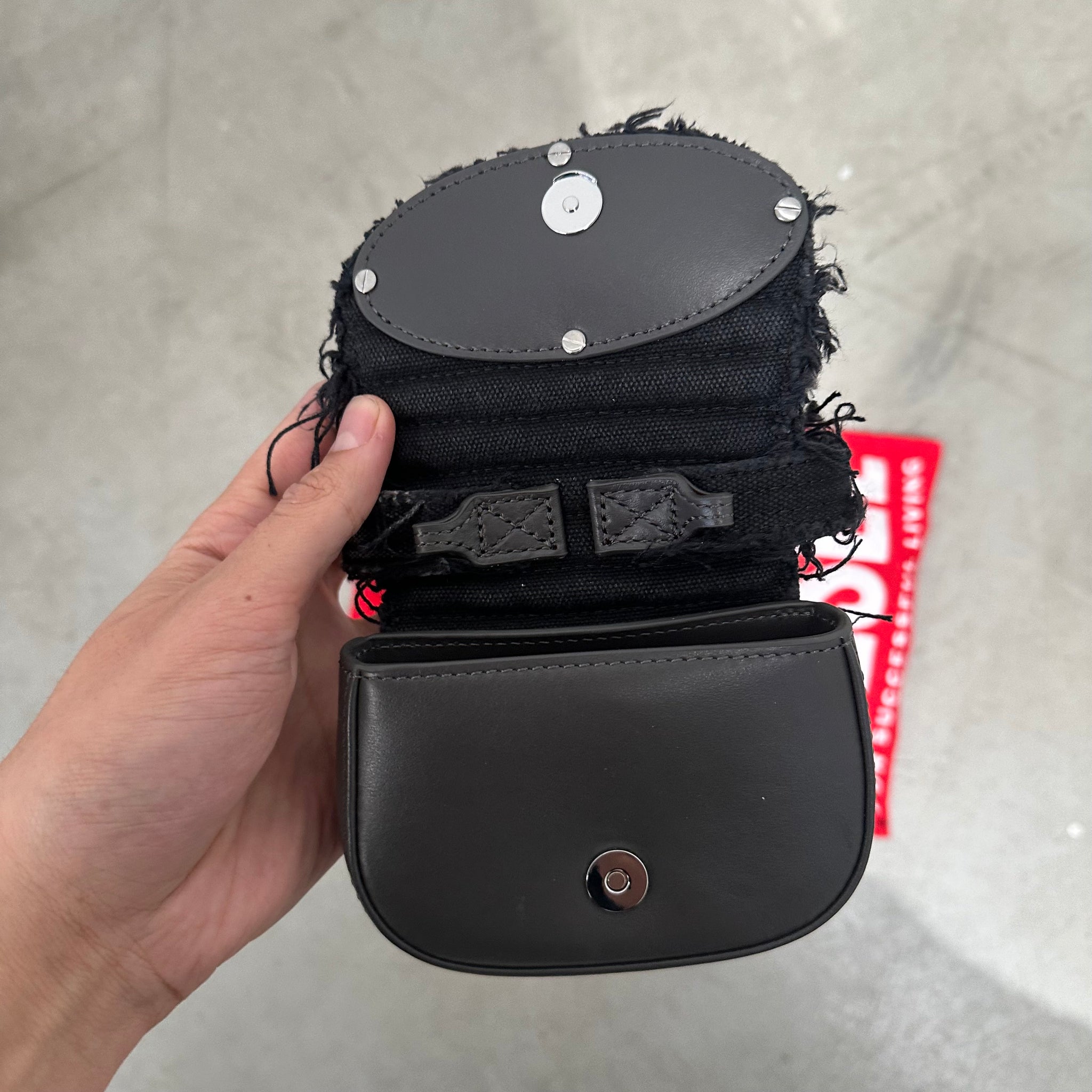 Diesel Black 1DR XS Logo Plaque Bag