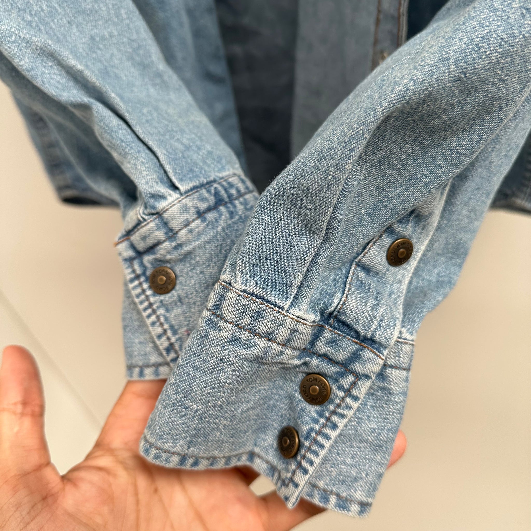 Tom Ford Denim Front Pocket Shirt (Size 43)